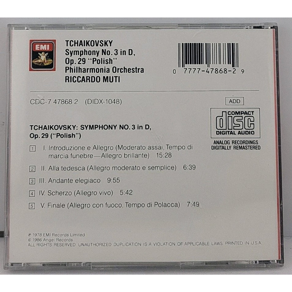 Tchaikovsky Symphony No. 3 In D CD Audio Music Polish Philharmonic Orchestra