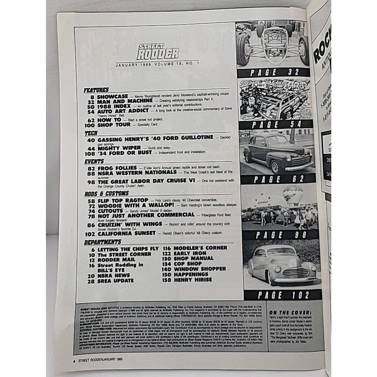 Street Rodder Magazine - January 1989 - Volume 18 No. 1