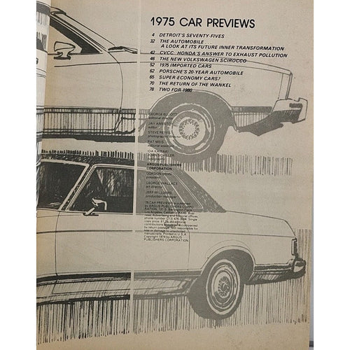 1975 Car Previews Magazine
