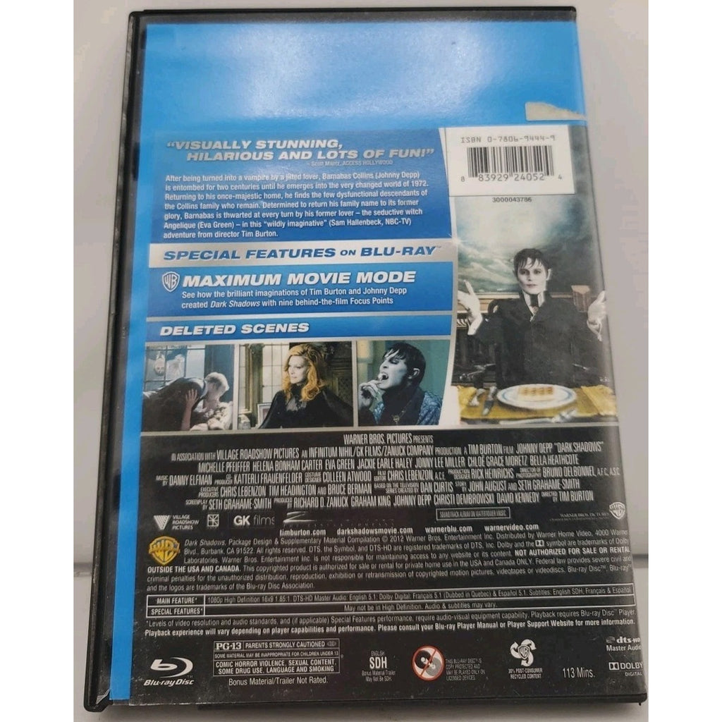 Dark Shadows (Blu-ray, 2012)