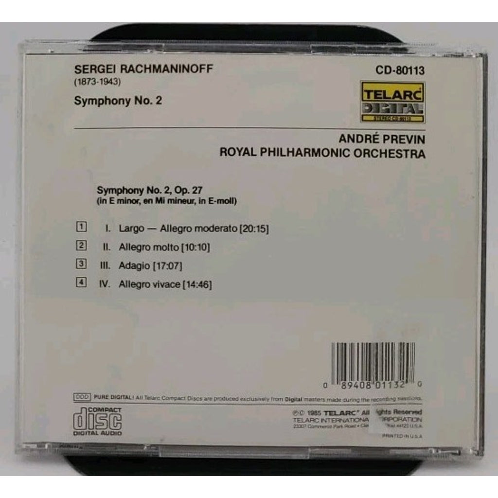 Symphony 2 by André Previn (CD, 2002)