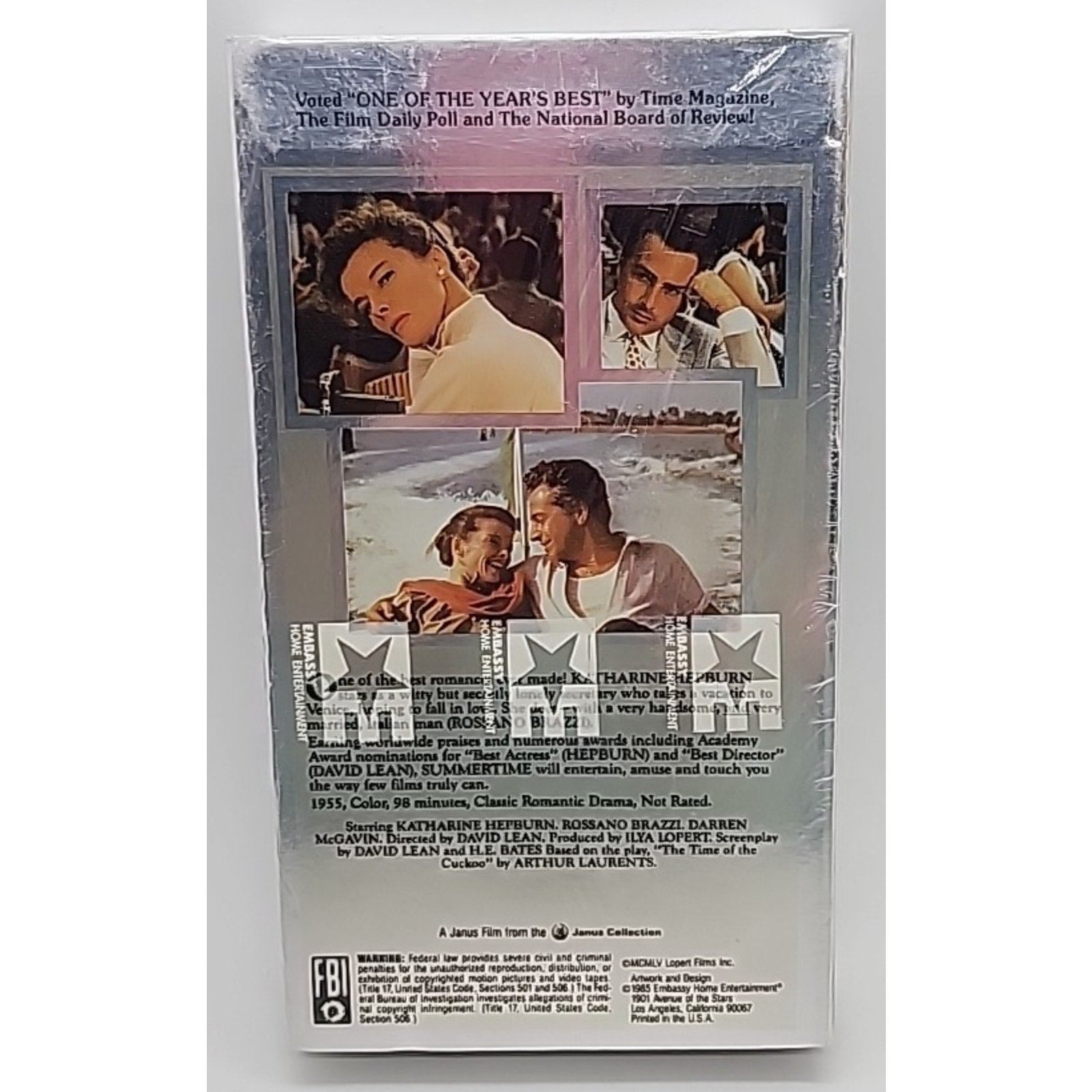 Summertime The Classic Collection Starring Katharine Hepburn (VHS) *Brand New*