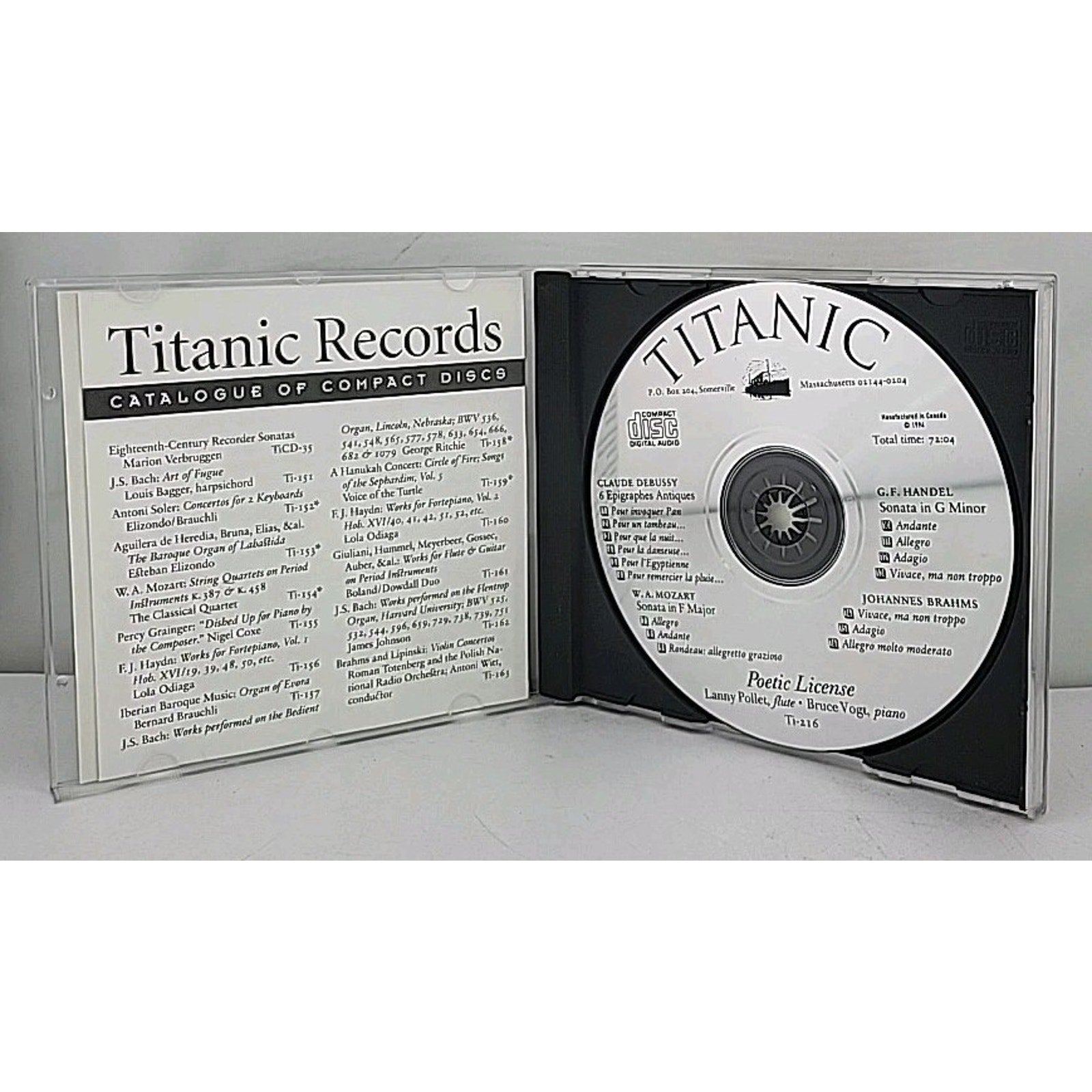 Poetic License by Debussy / Mozart / Handel / Brahms (CD, 1996)