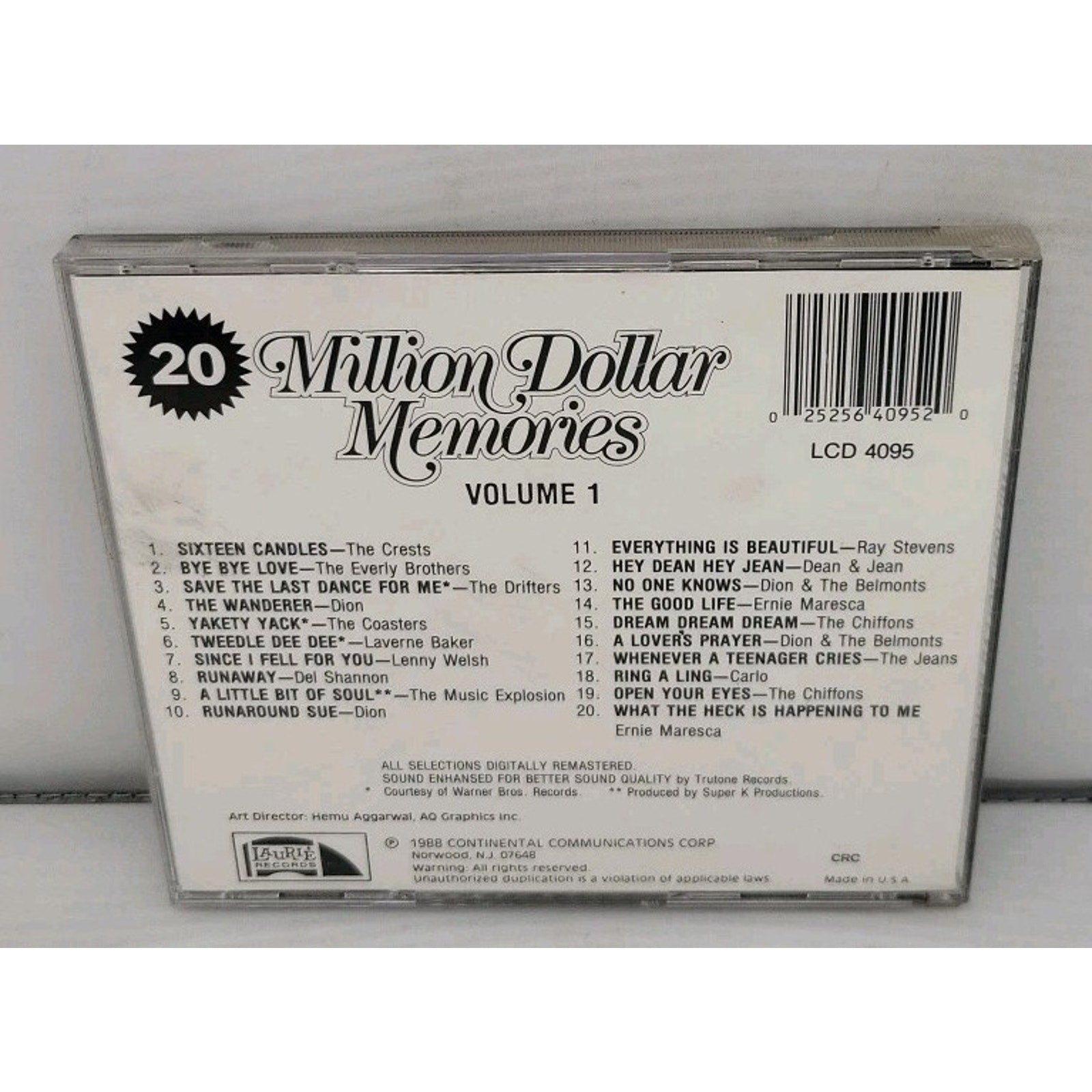 20 Million Dollar Memories CD Volume 1