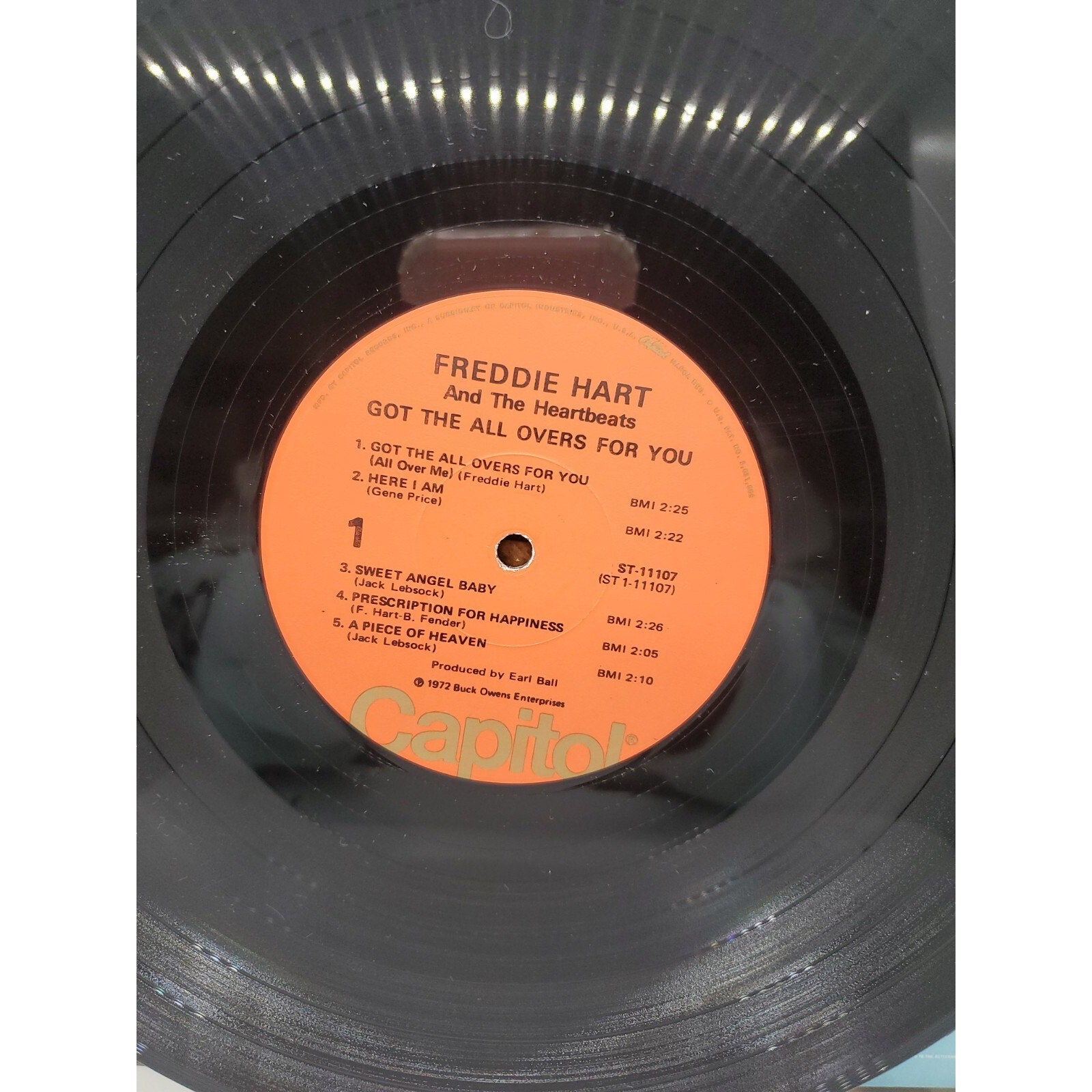 Freddie Hart ~ Got The All Overs For You (Record)