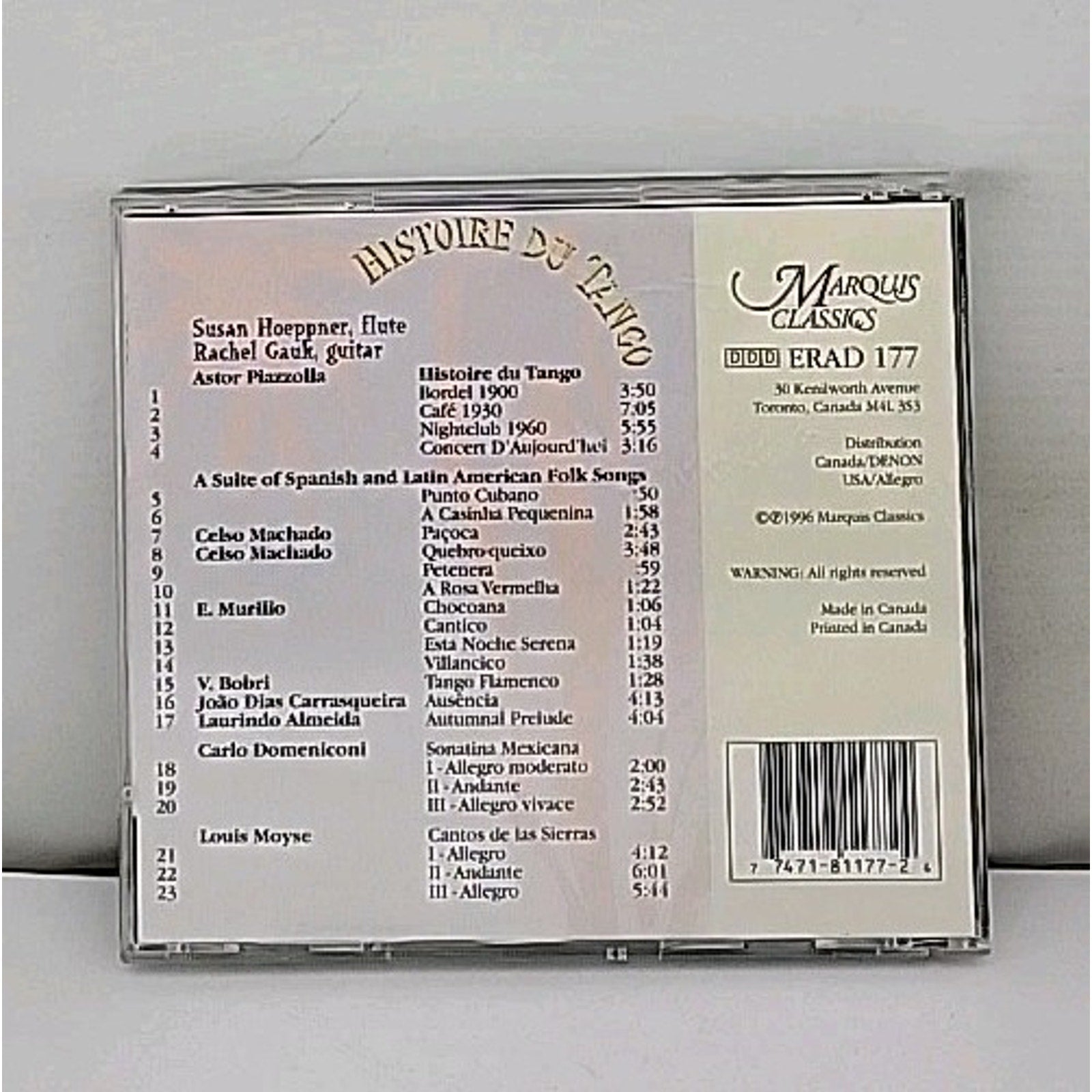 Histoire Du Tango by Hoeppner / Gauk (CD, 1996)