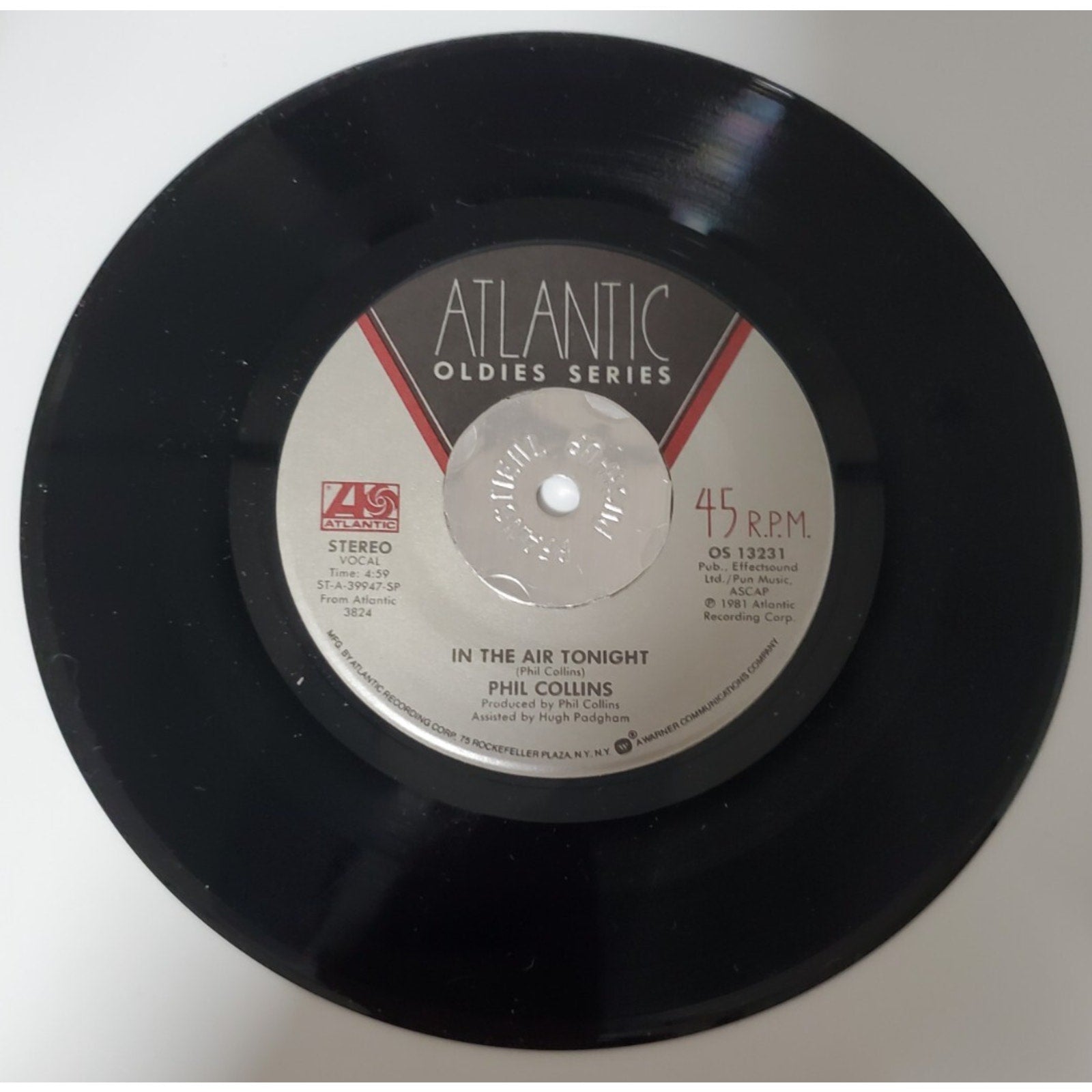 Phil Collins - I Missed Again - 45RPM Record - Singles