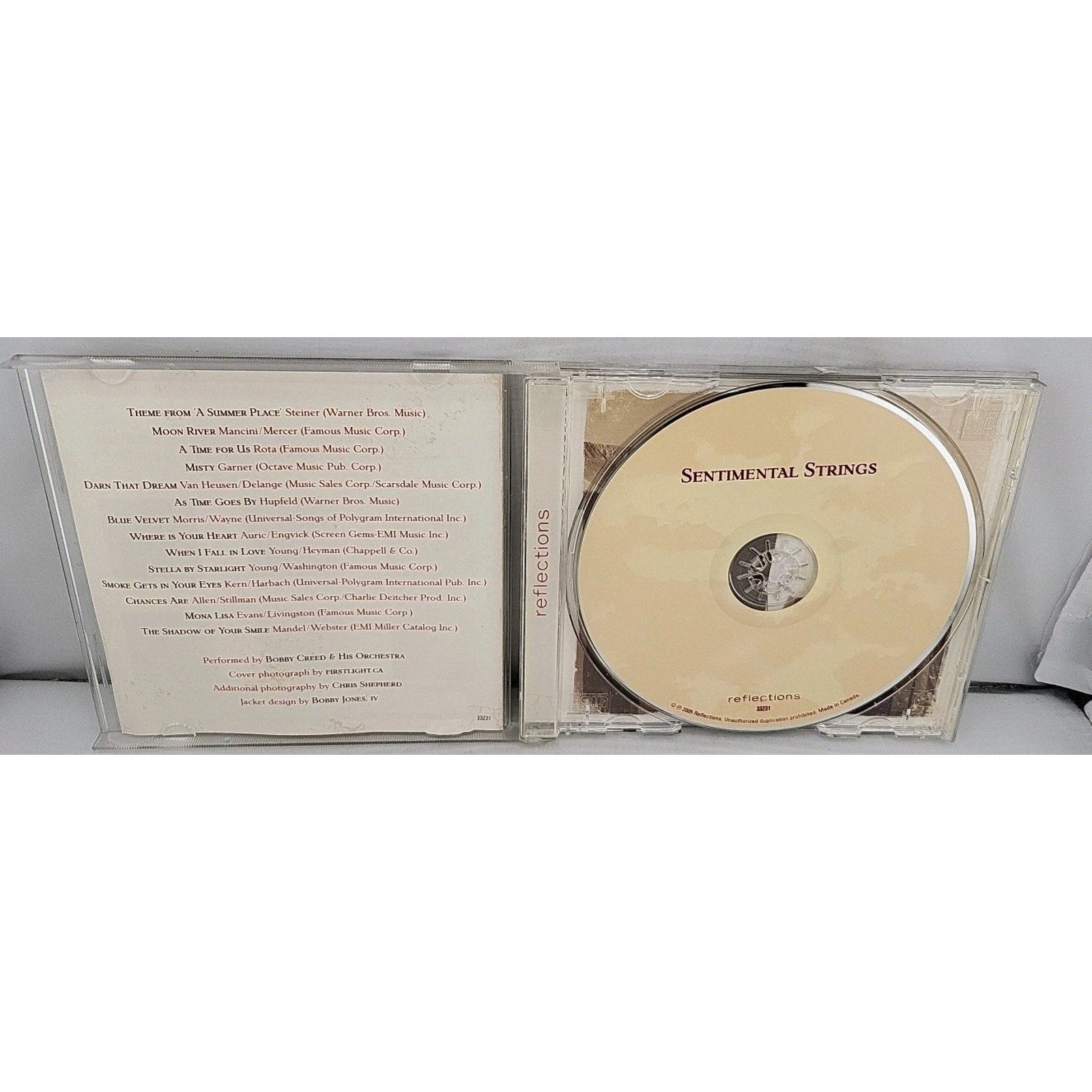 Sentimental Strings by Bobby Creed (CD, 2008, Reflections)