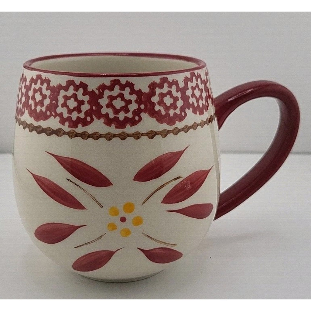 Temp-tations by Tara Old World Cranberry 14oz Mugs Set of 4