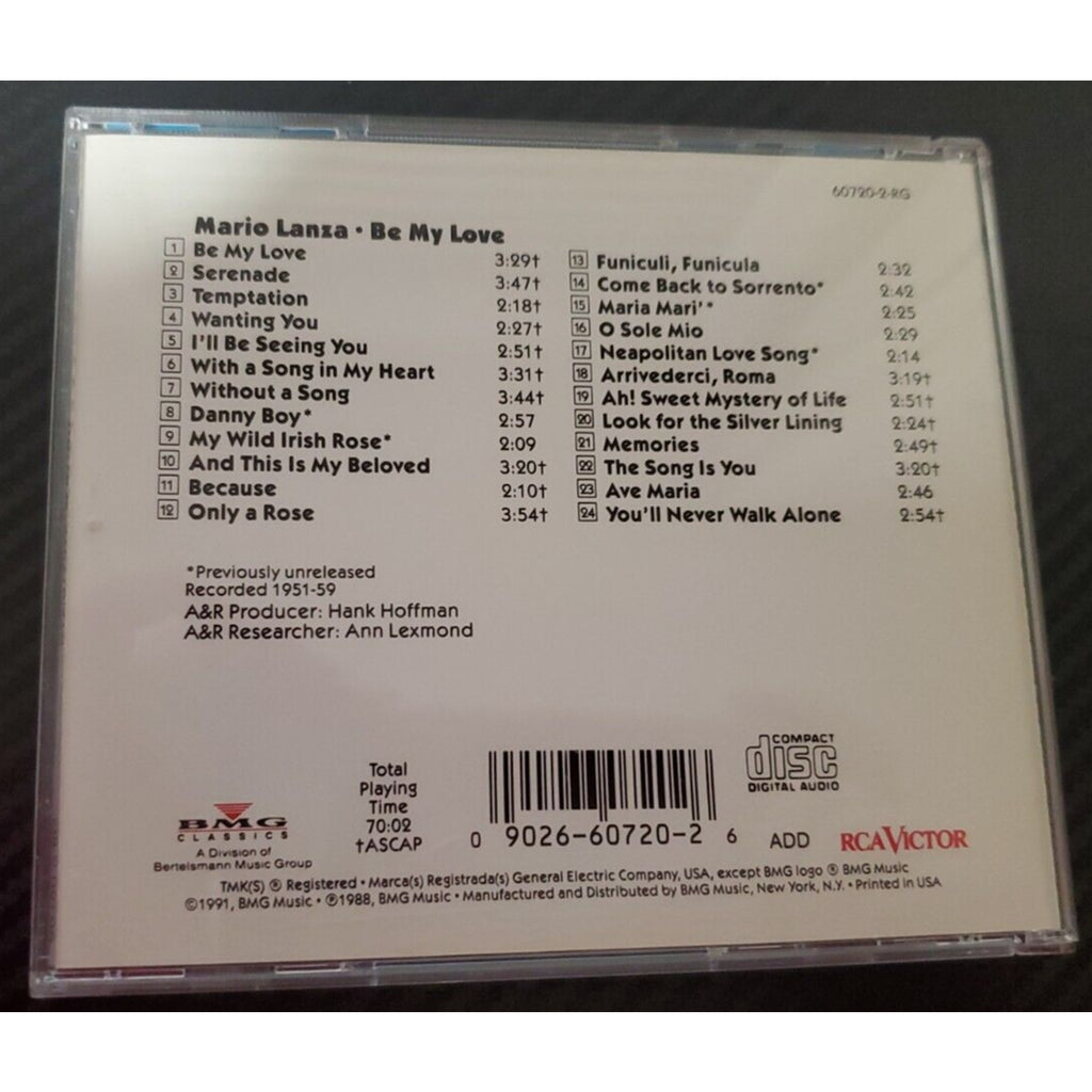 Be My Love - Mario Lanza [RCA] (CD, Jan-1991, RCA)