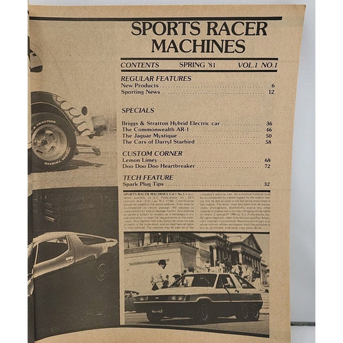 1981 Sports Racer Machines Magazine