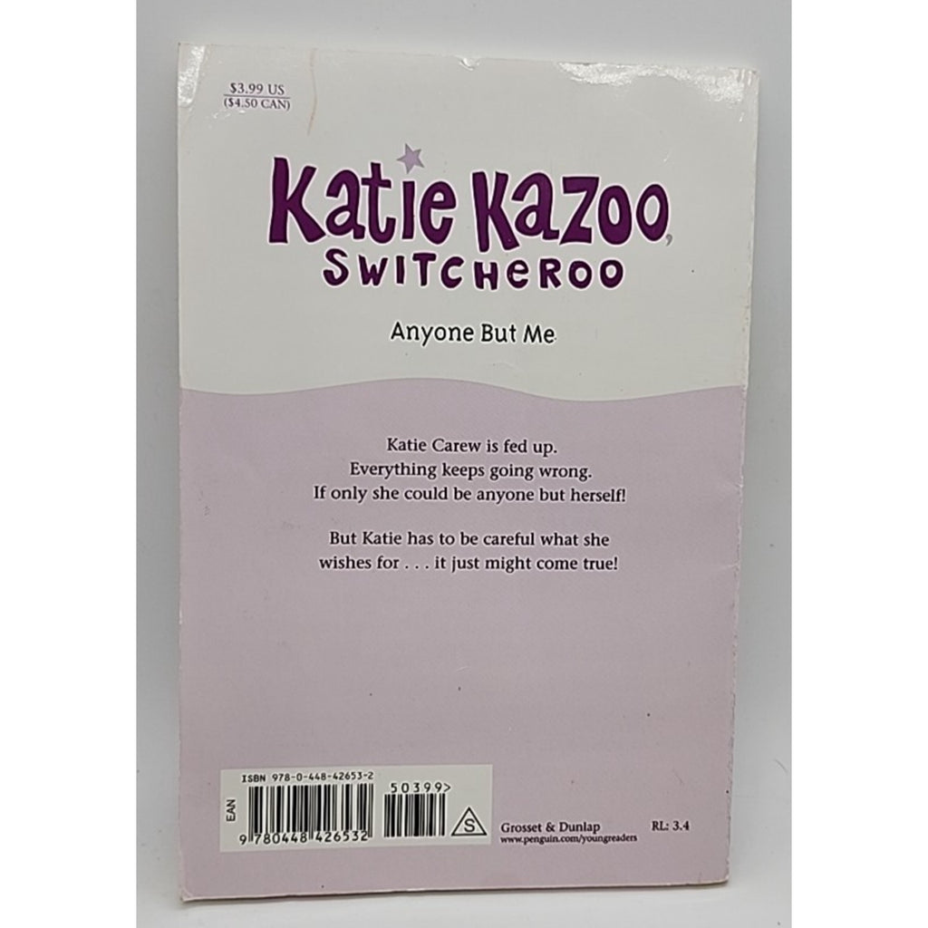 Katie Kazoo Switcheroo Anyone But Me by Nancy Krulik (2002, Trade Paperback)