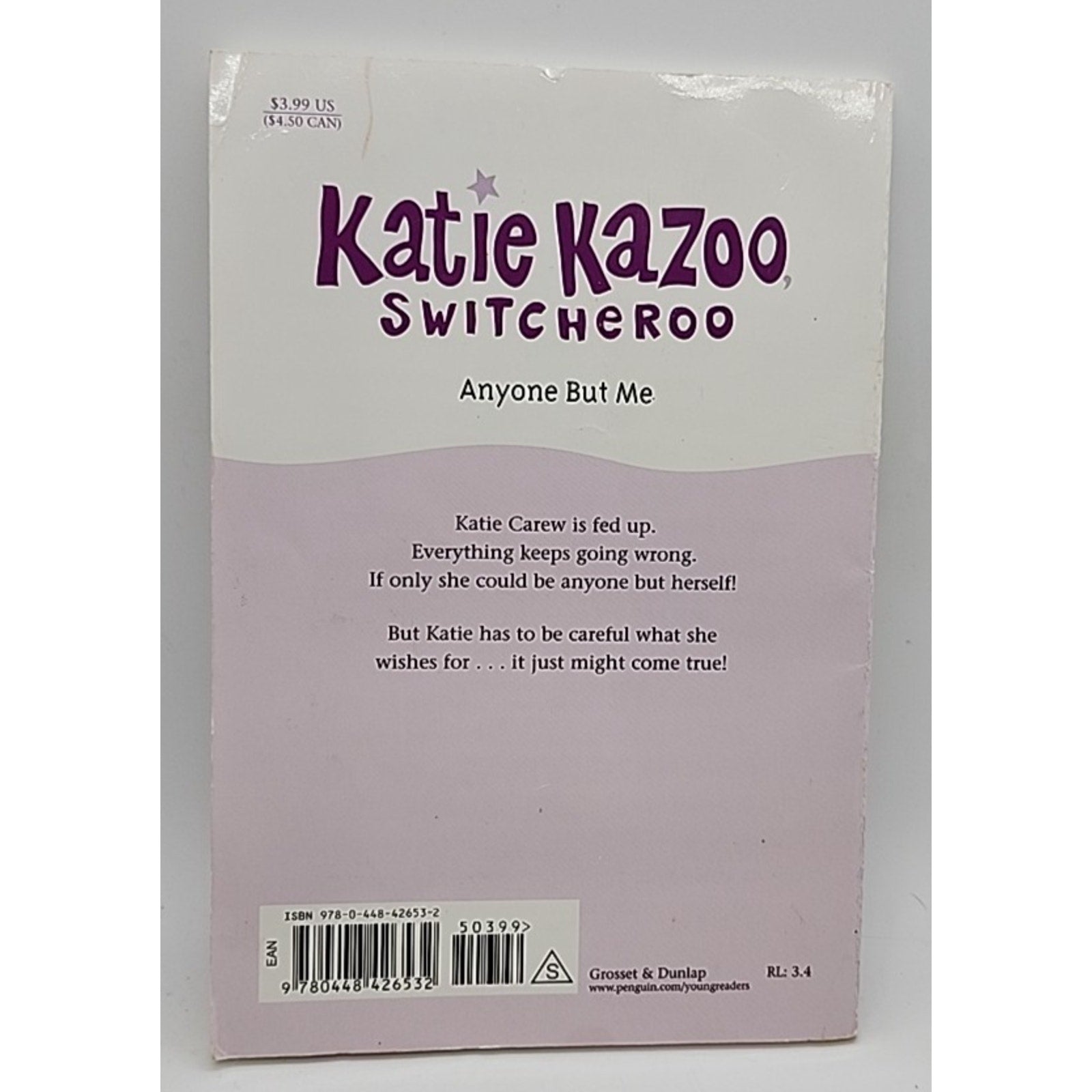 Katie Kazoo Switcheroo Anyone But Me by Nancy Krulik (2002, Trade Paperback)