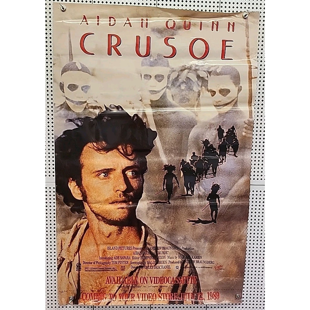 Crusoe Movie Poster 26x40 One Sheet 1989 Aidan Quinn