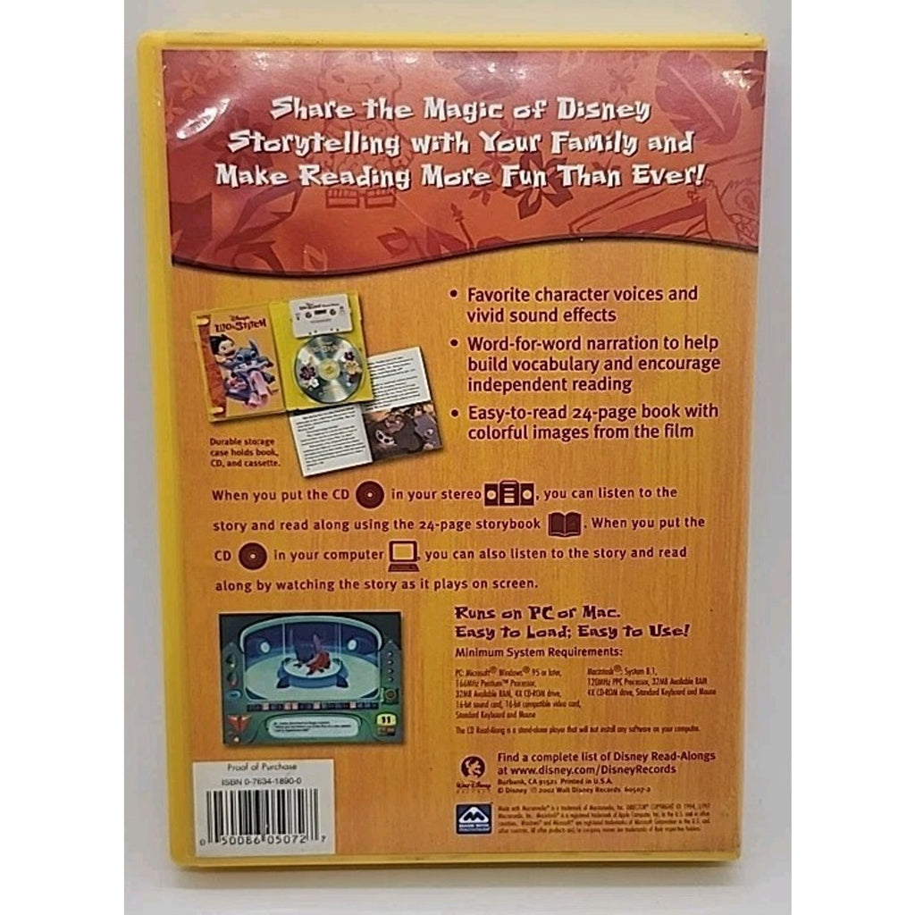 Lilo & Stitch [Read-Along] by Disney (CD, Jun-2002, Disney)