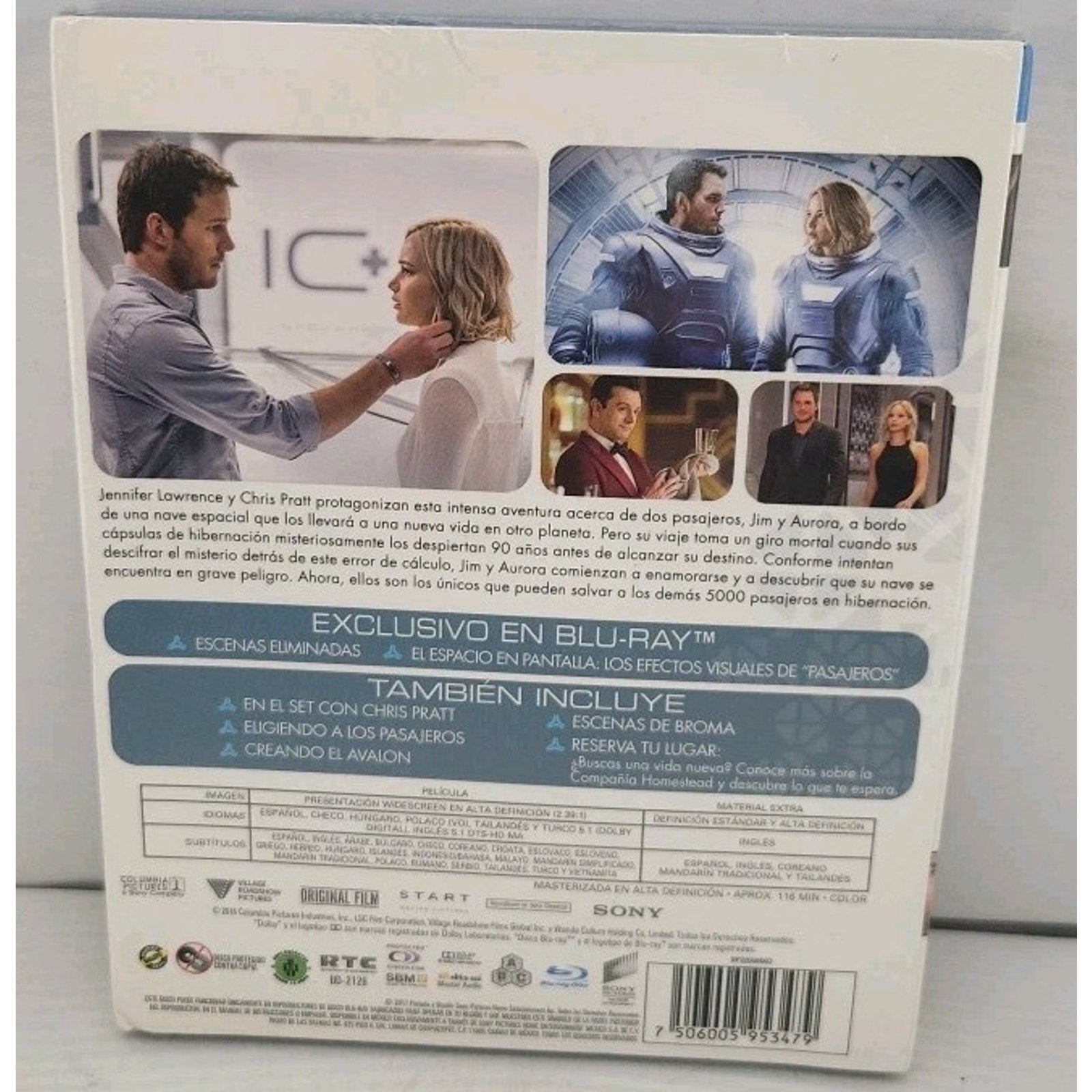 Passengers (Blu-ray, 2016) Spanish Packaging *Brand New*