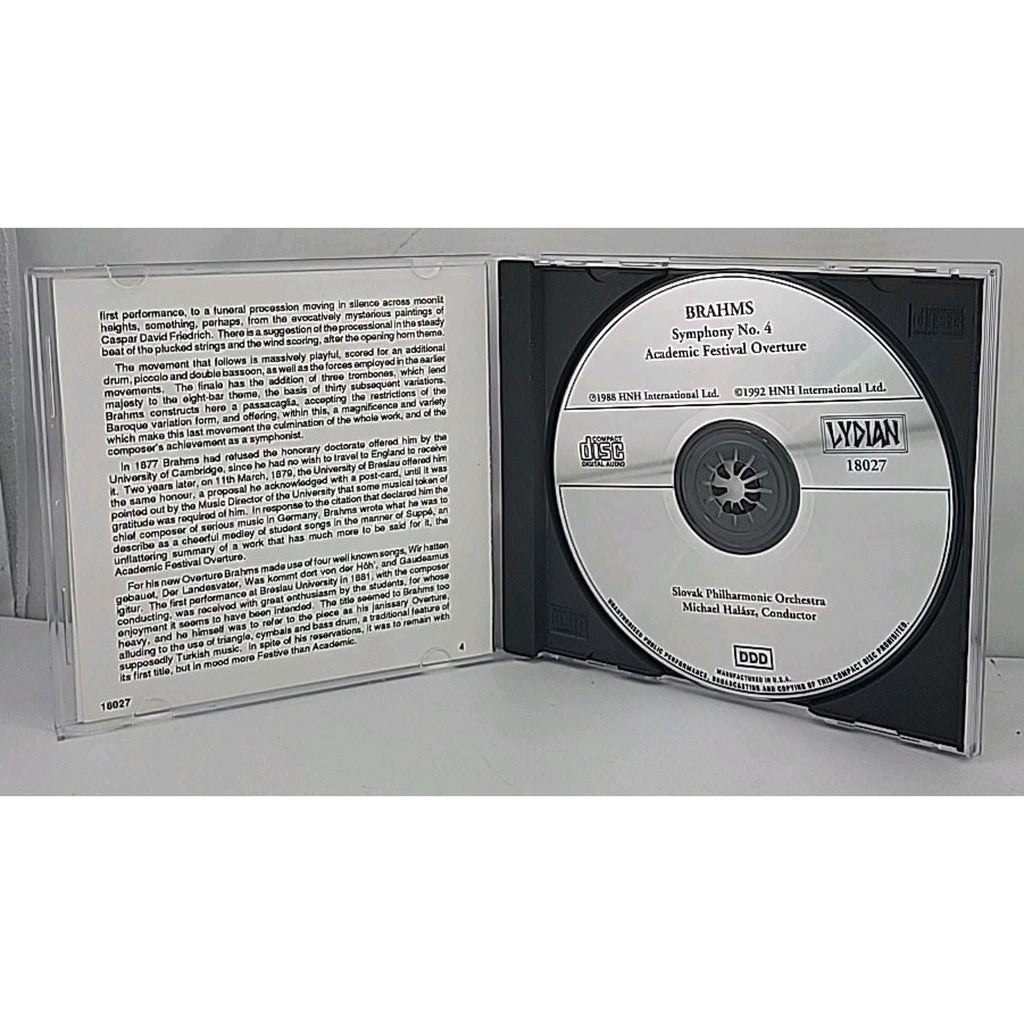 Brahms Symphony No.4 Academic Festival Overture CD Halasz Lydian