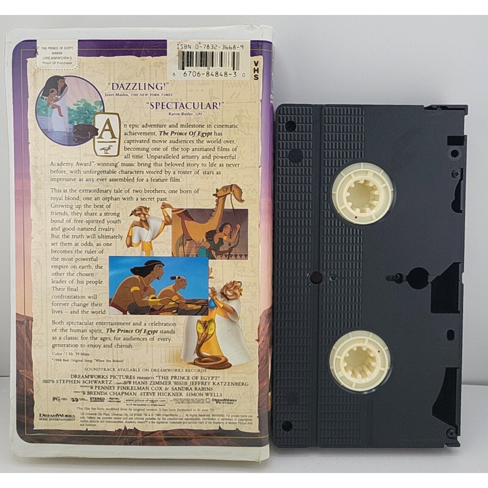 The Prince of Egypt (VHS, 1999, Clamshell)