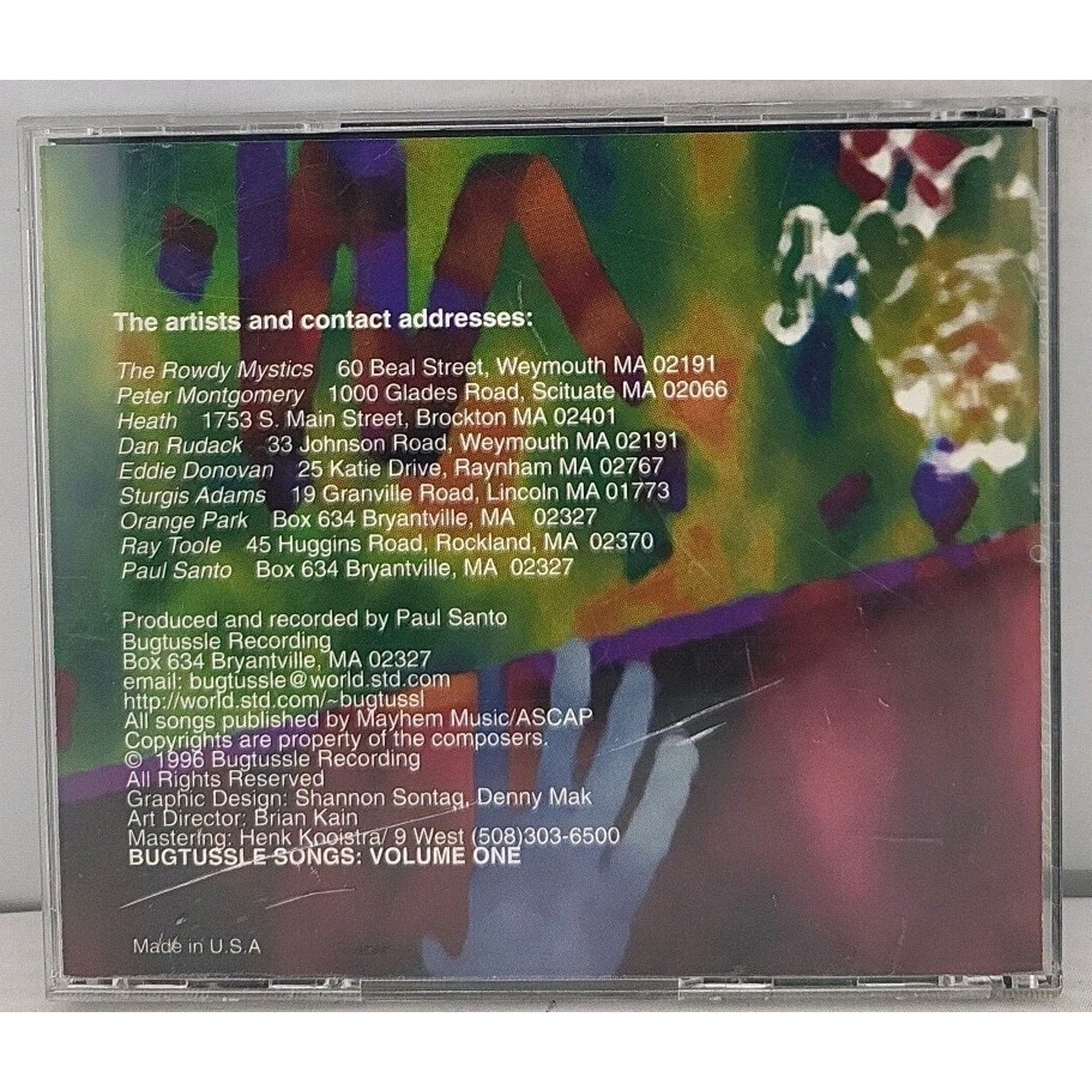 Bug Tussle Songs: Volume One CD
