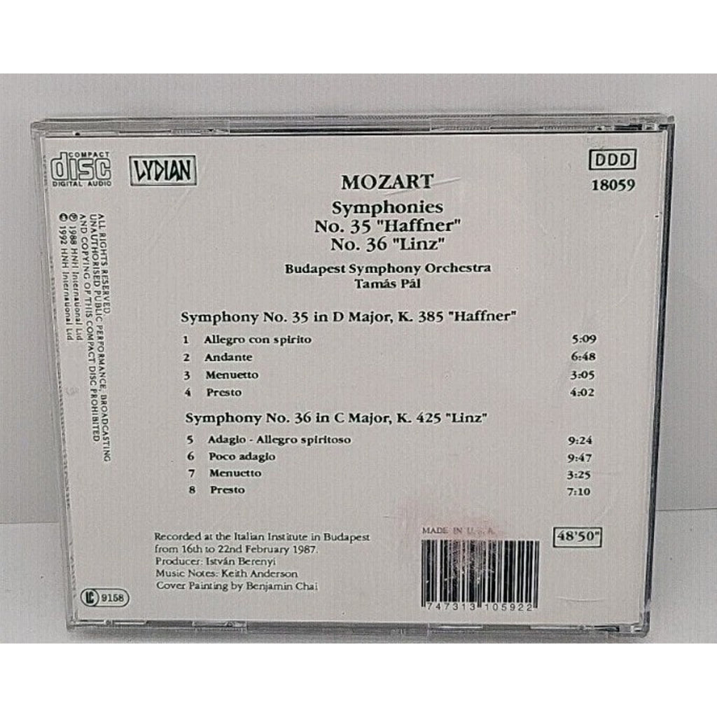 Mozart: Symphonies 35 "Haffner" & 36 "Linz"-Budapest Symphony Orchestra-CD