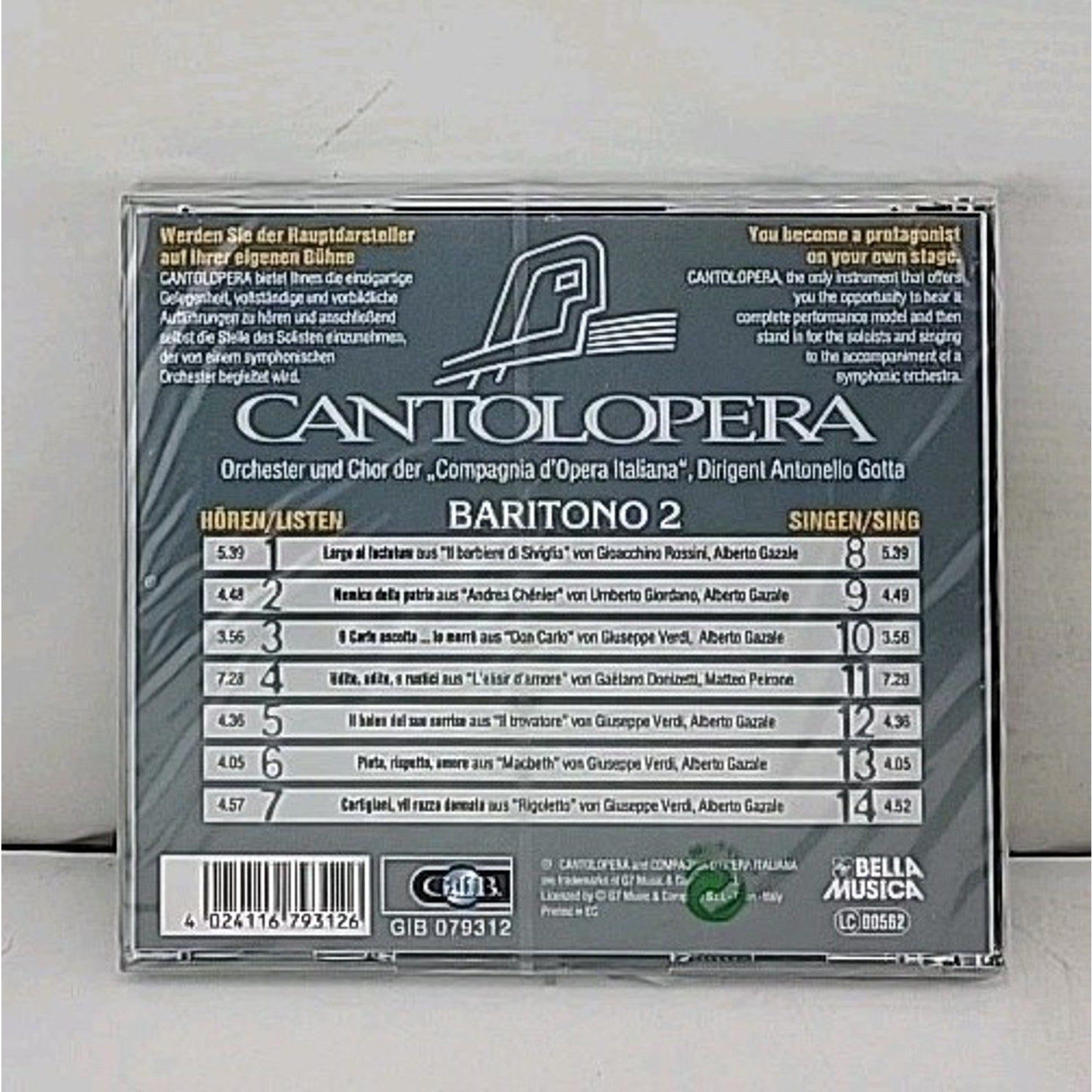 Cantolopera: Baritono Volume 2 - Recorded 1997 (CD) *Brand New*