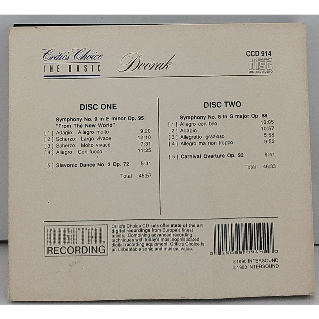 The Basic Dvorák (2 CDs, 1990, Intersound) - Special Paper Case