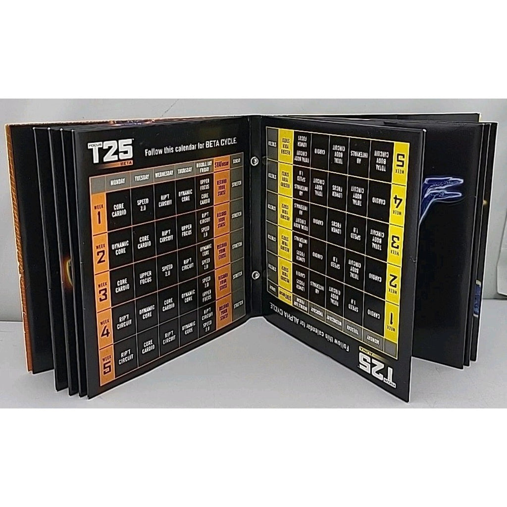 Beachbody Focus T25 Alpha CD Set Workout Nutrition Guide *Missing 1 Disc*