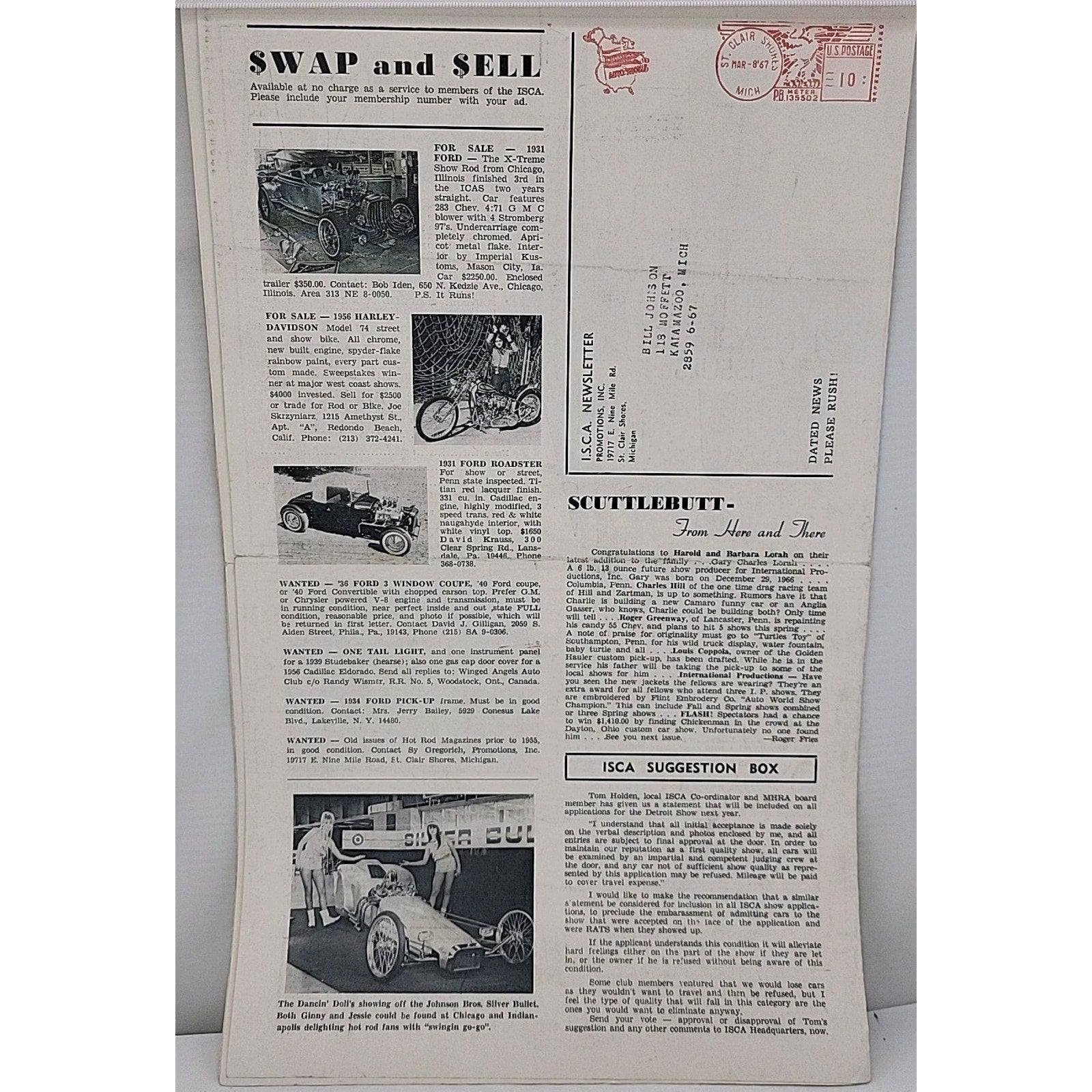 ISCA Newsletter March 1967 Volume VII Number 6