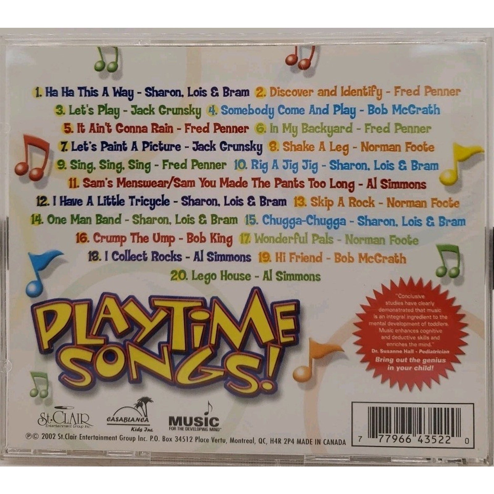 Toddler's Next Steps: Playtime Songs - Music CD - Toddler's Next Steps - 2002-0