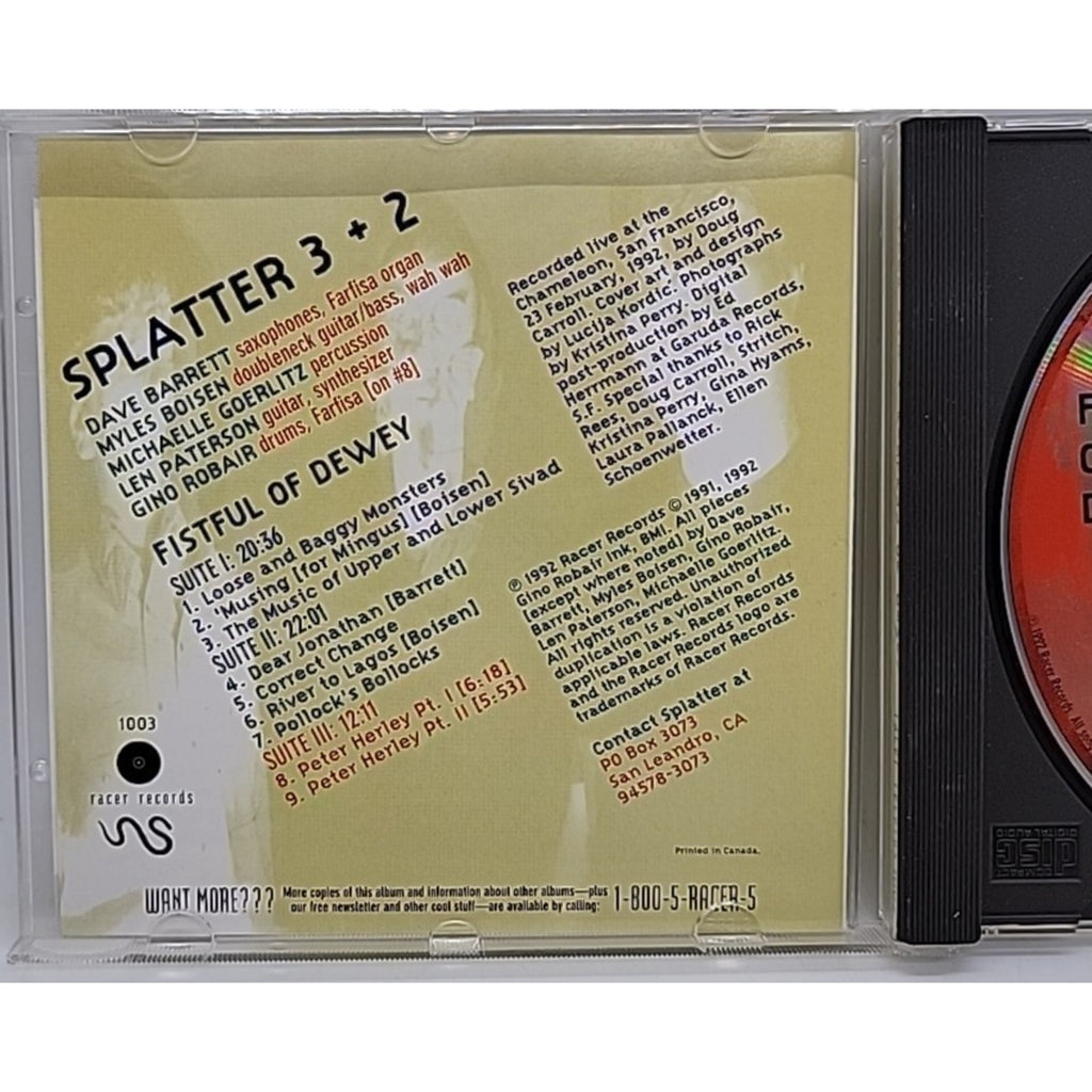 Fistful of Dewey by Splatter Trio (CD, 1999)