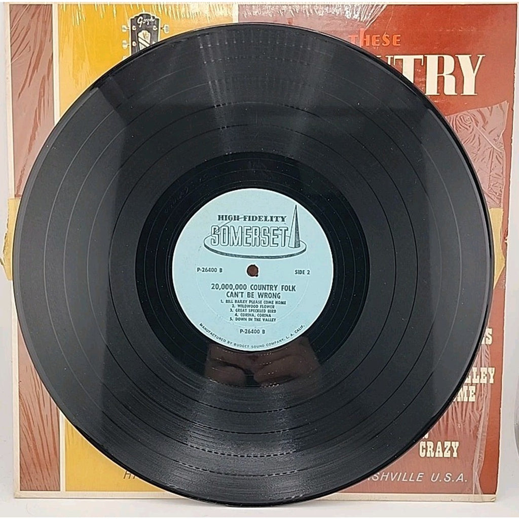 20,000,000 Country Folk Can't Be Wrong Various Artists LP Vinyl Record Album
