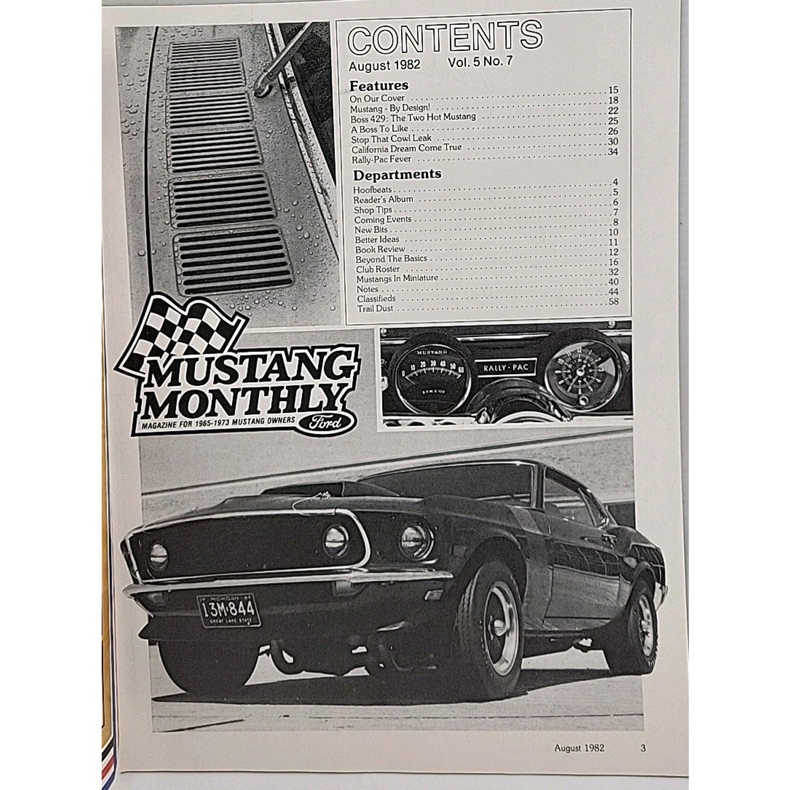 Mustang Monthly Magazine - August 1982 - Vol. 5 No. 7