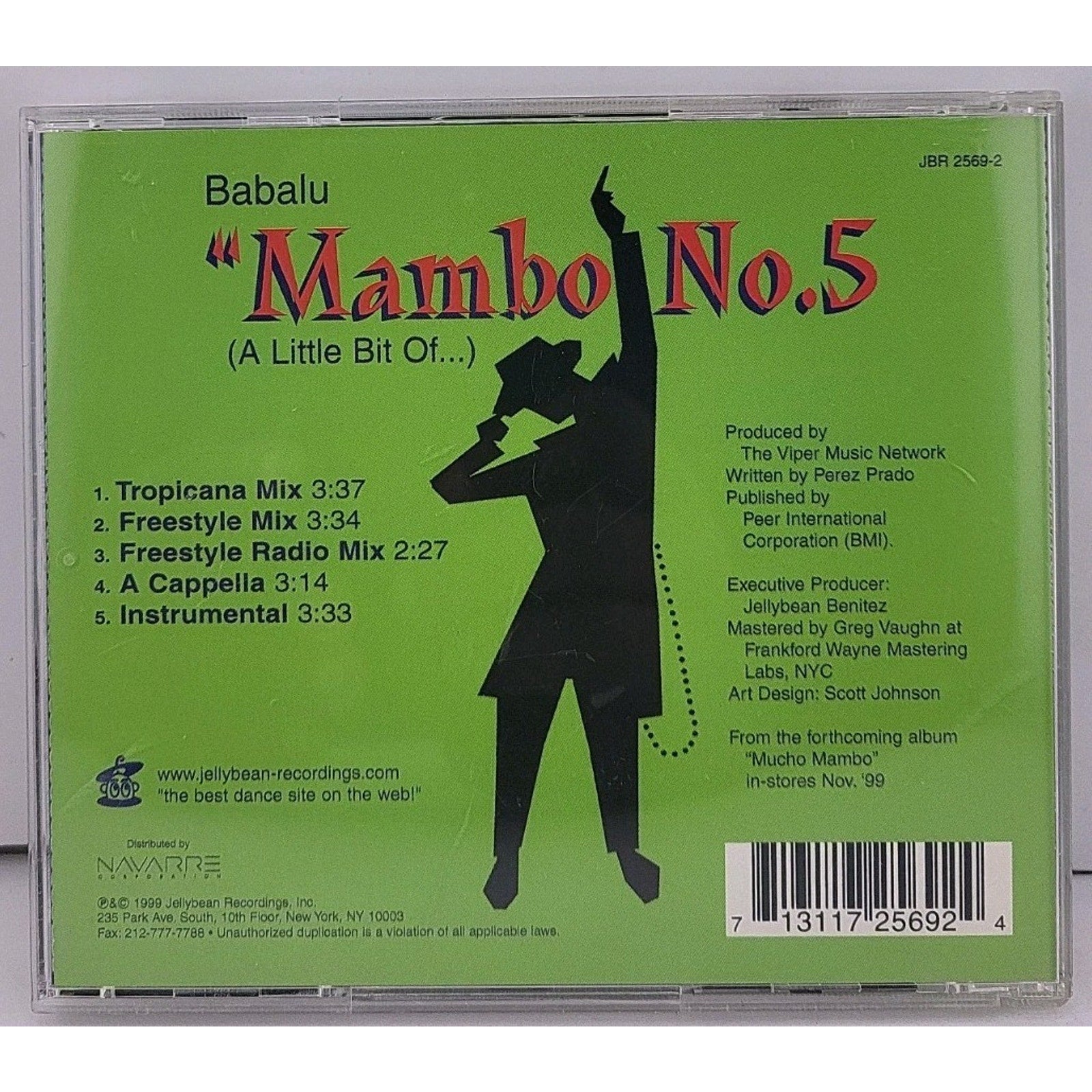 Mambo No.5 [Single] by Babalu (CD, Oct-1999, Jellybean Recordings)