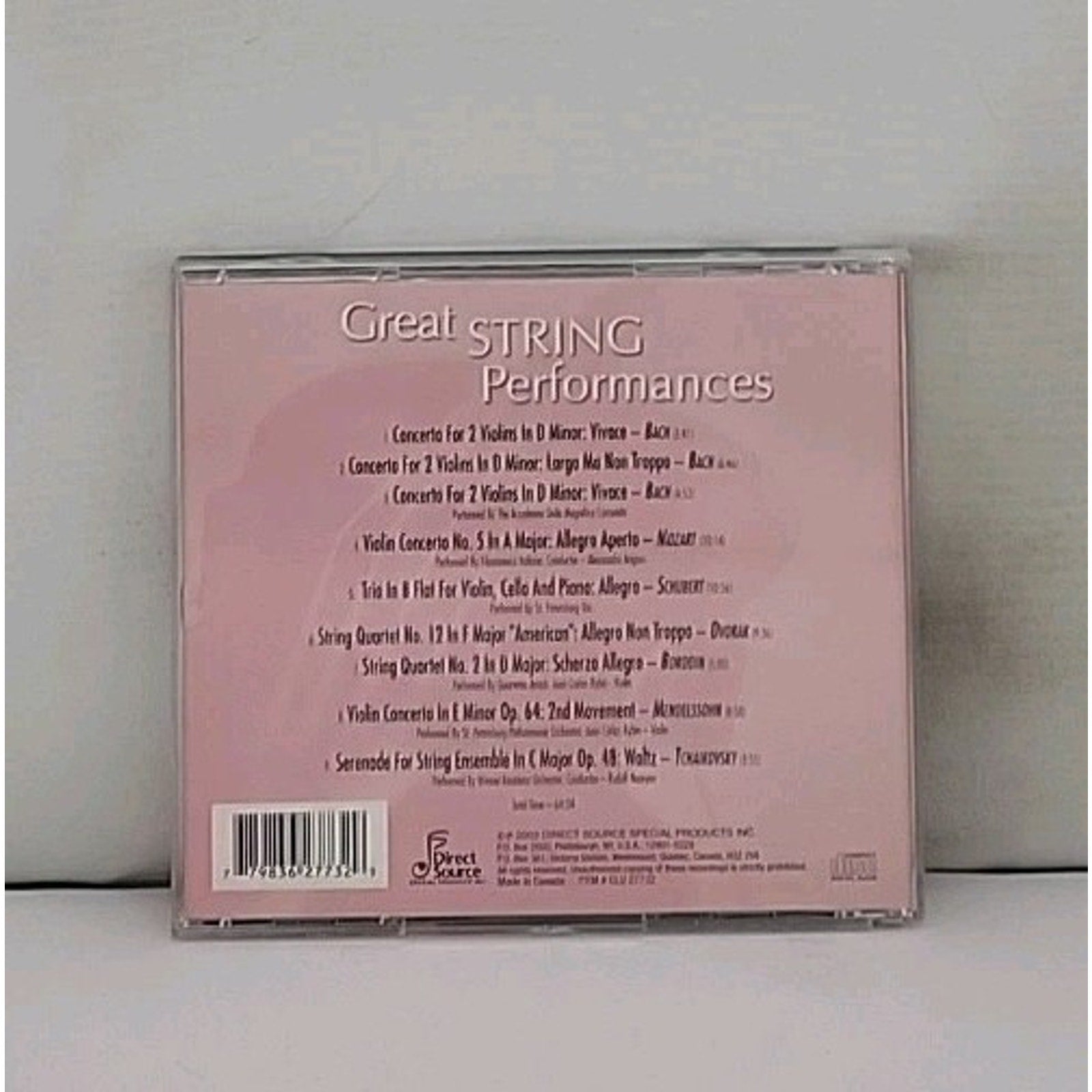 Great String Performances Classical Music CD
