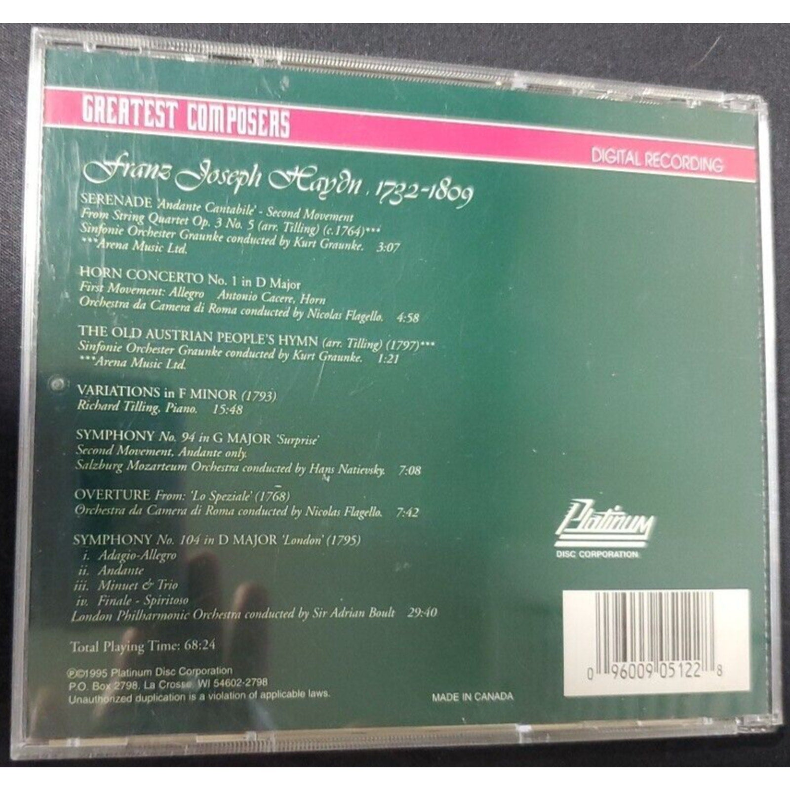Haydn - Audio CD By Natievsky