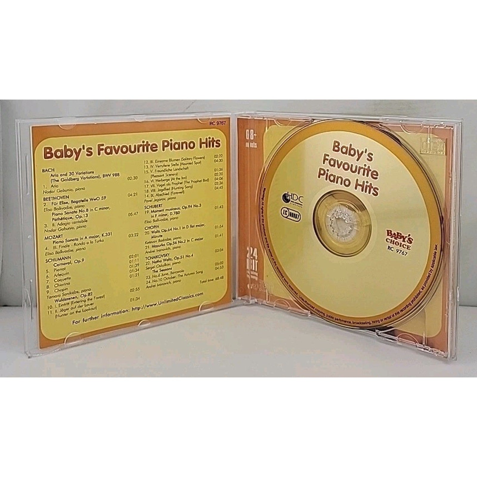 Baby's Choice: Baby's Favourite Piano Hits CD