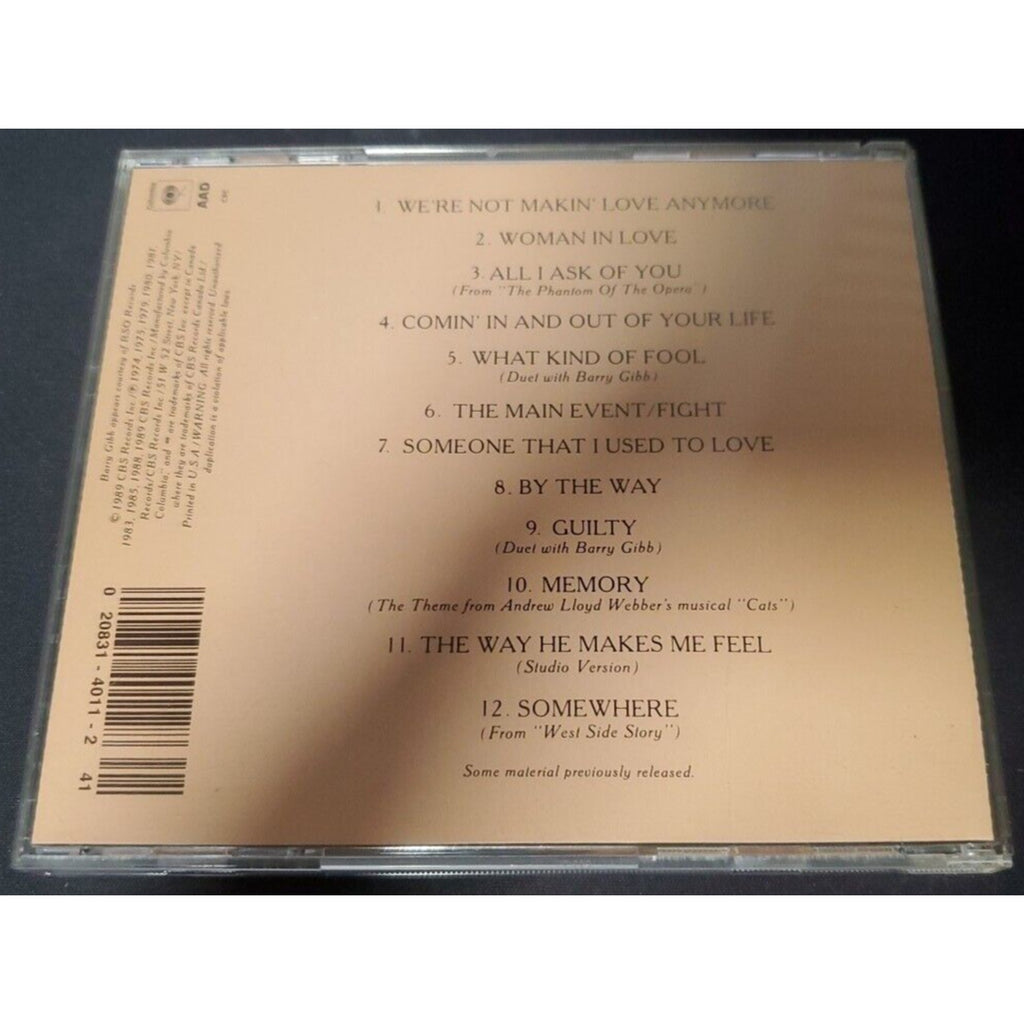 Barbra Streisand A Collection: Greatest Hits (CD 1989 CBS Records)