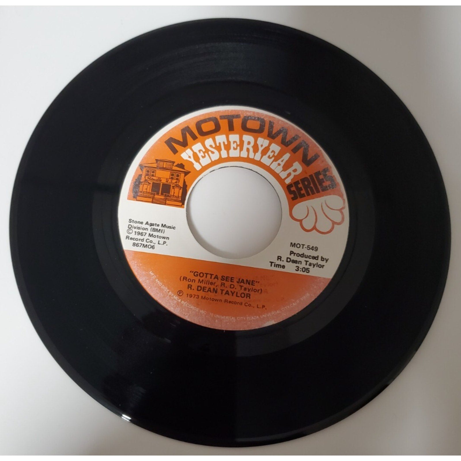 R Dean Taylor - Gotta See Jane - 45RPM Record - Singles