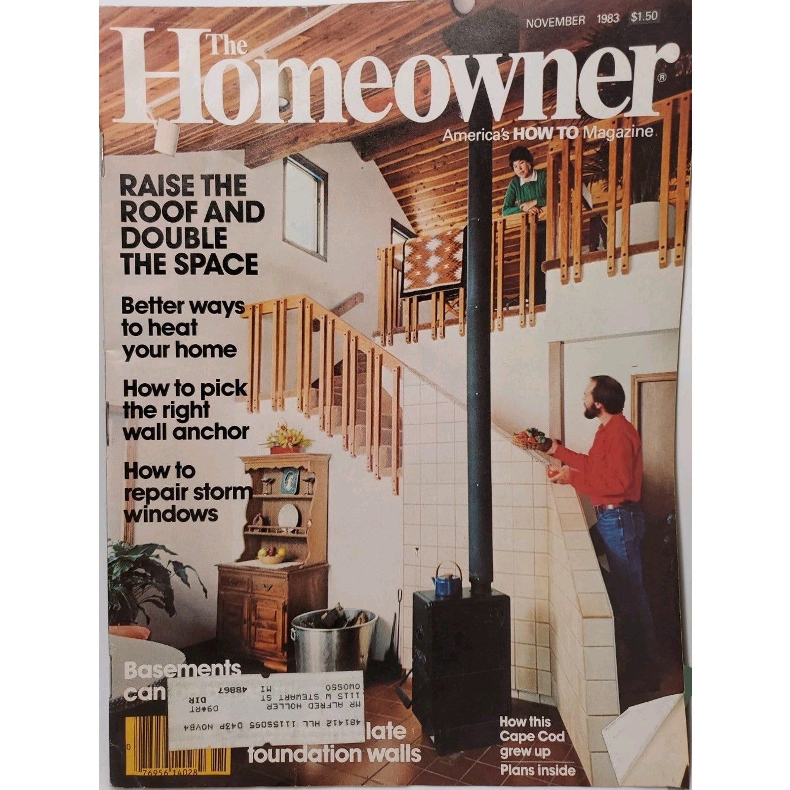 The Homeowner How-To Magazine November 1983 Raise The Roof And Double The Space
