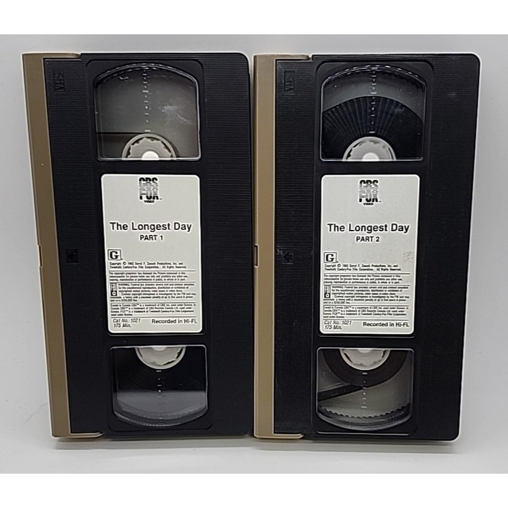 The Longest Day Double VHS 1986 - Tan/Black VHS