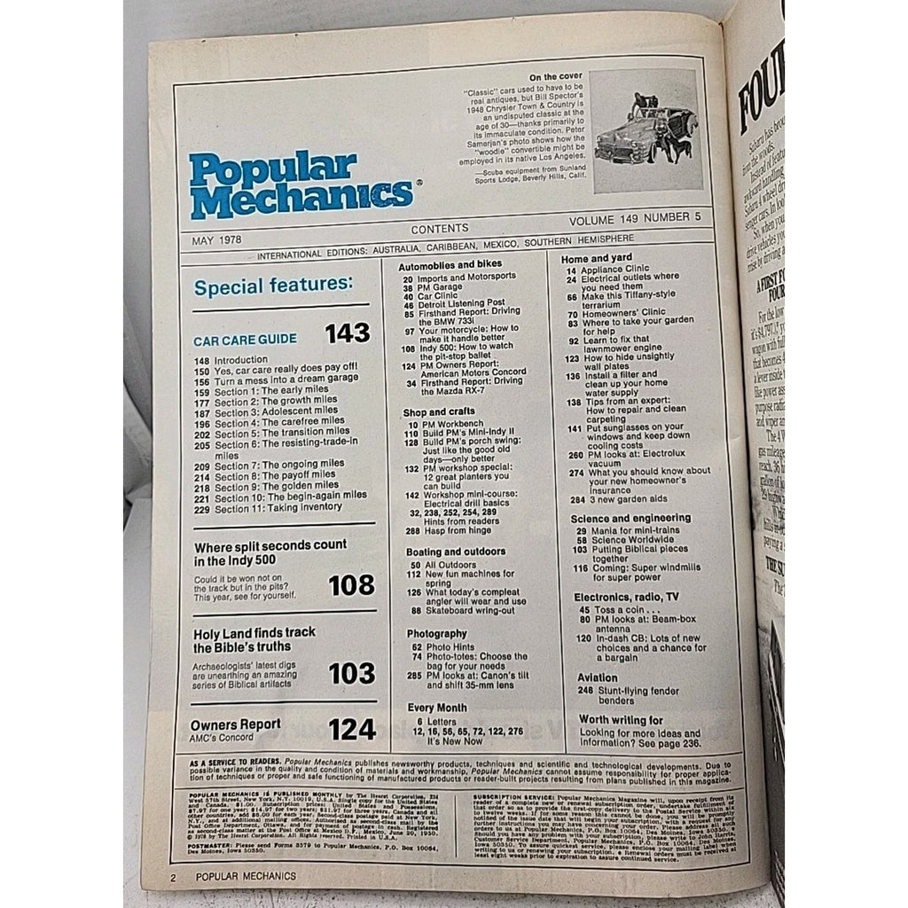 Popular Mechanics Magazine - May 1978 - Volume 149 Number 5