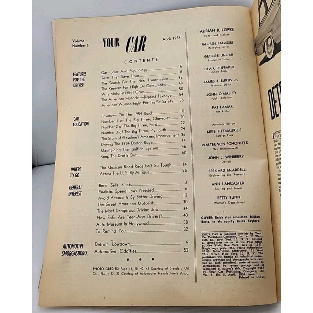Your Car Magazine - April 1954 - Volume 1 Number 5