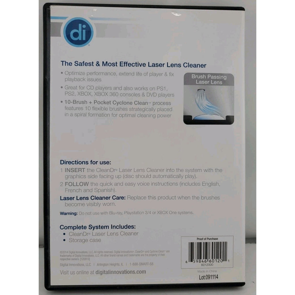 Digital Innovations 6012000 CleanDr CD Laser Lens Cleaner Voice Instructions