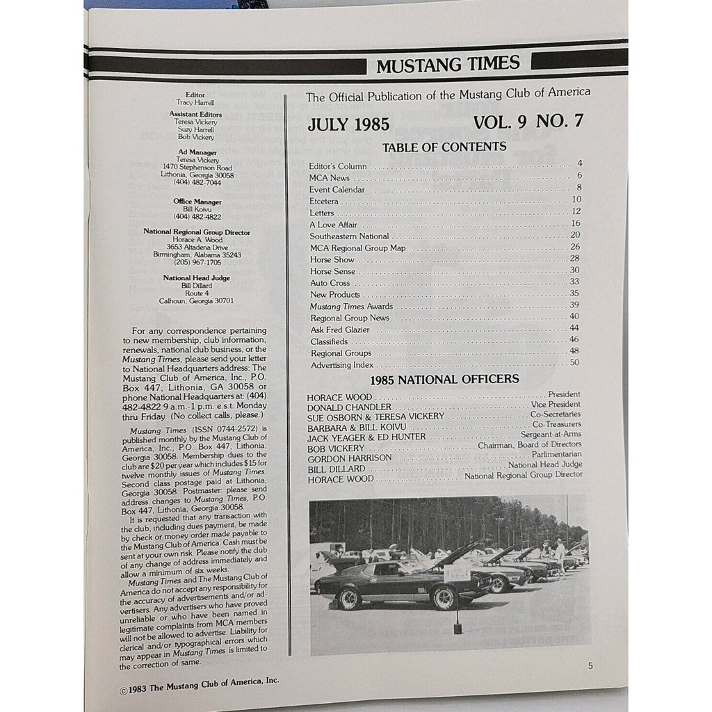 Mustang Times 1985 July Magazine