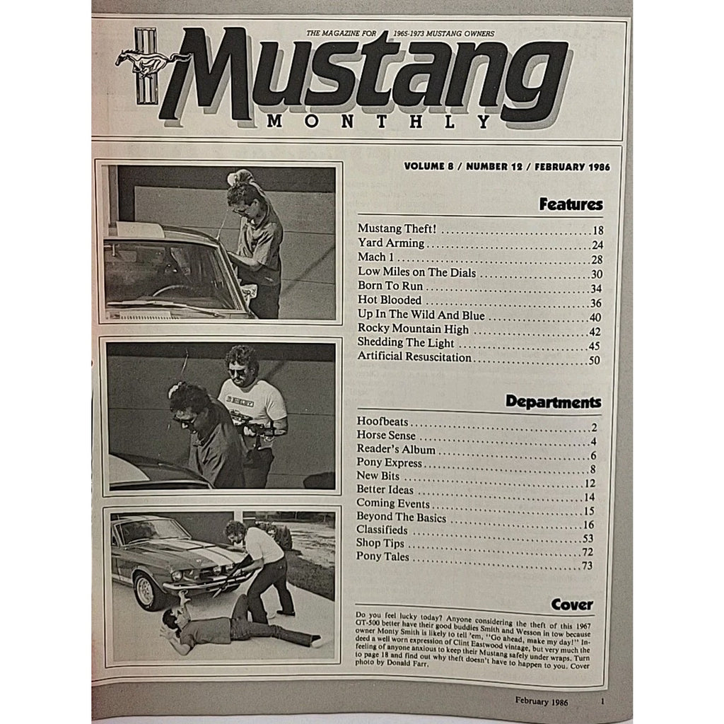 Mustang Monthly Magazine - February 1986 - Volume 8 Number 12