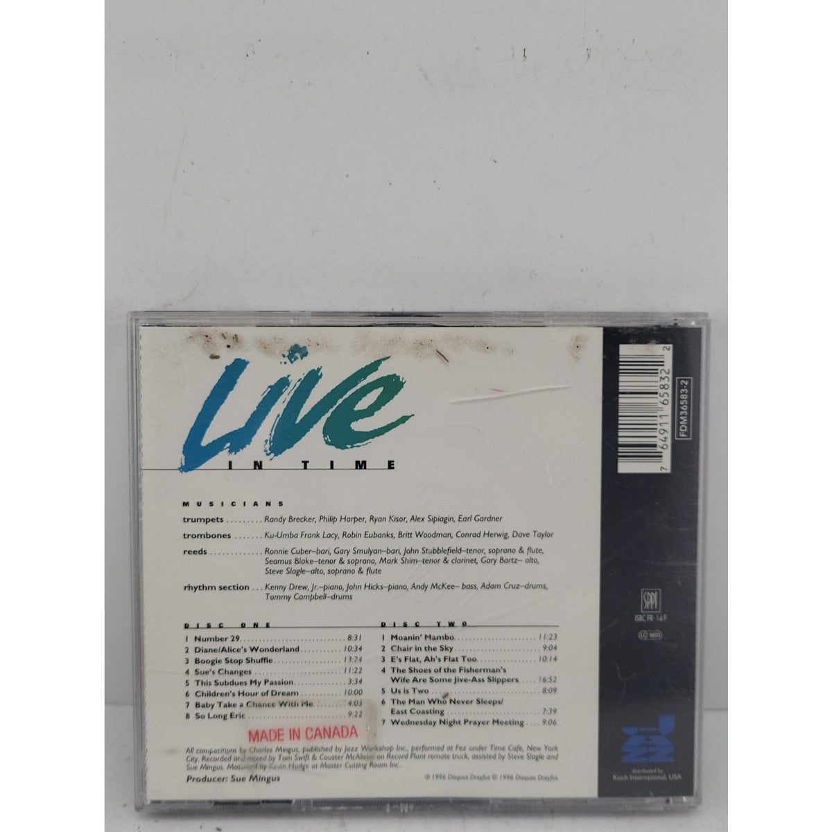Live in Time by Mingus Big Band (CD, 1997)
