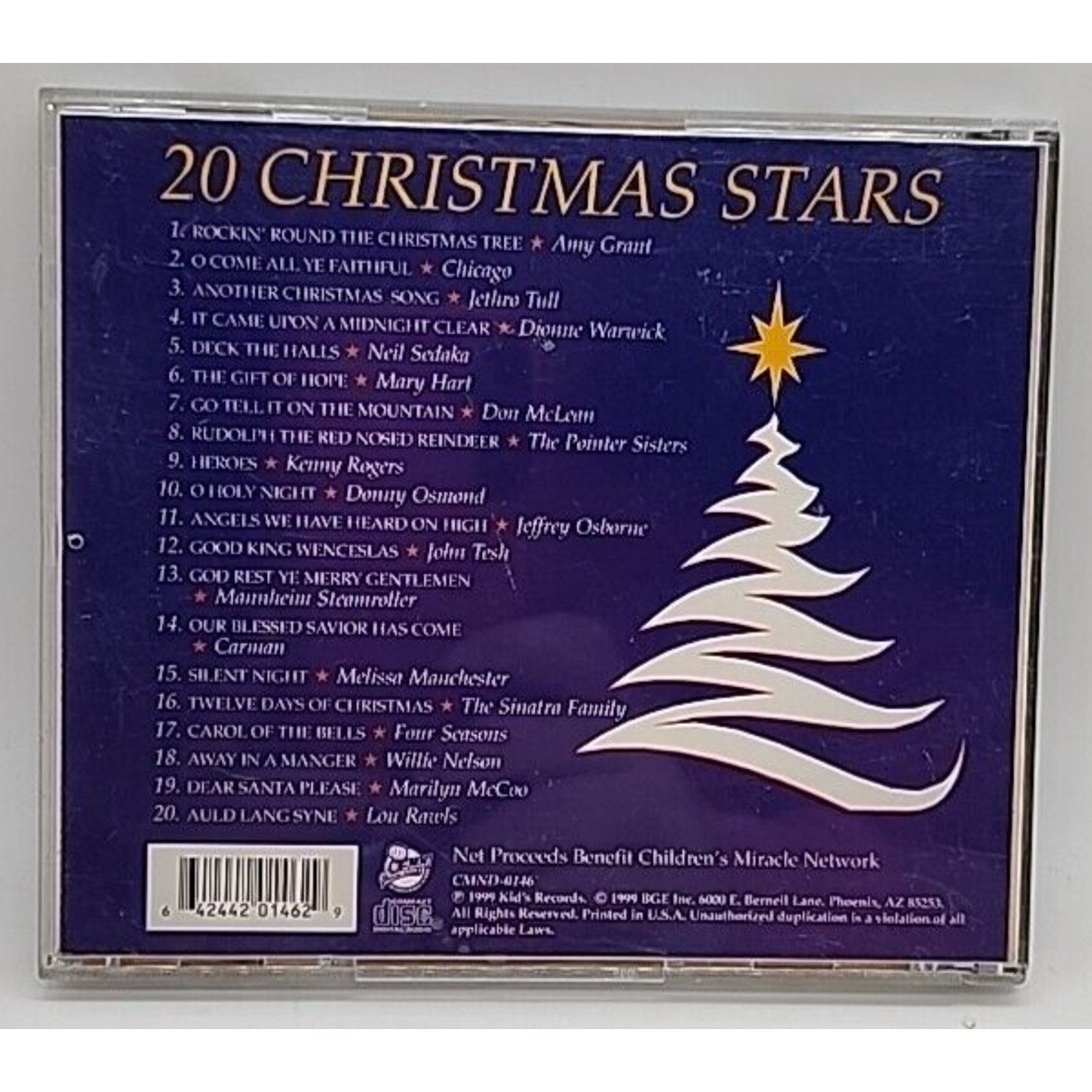 20 Christmas Stars CD 1999 by Various Artists (CD)