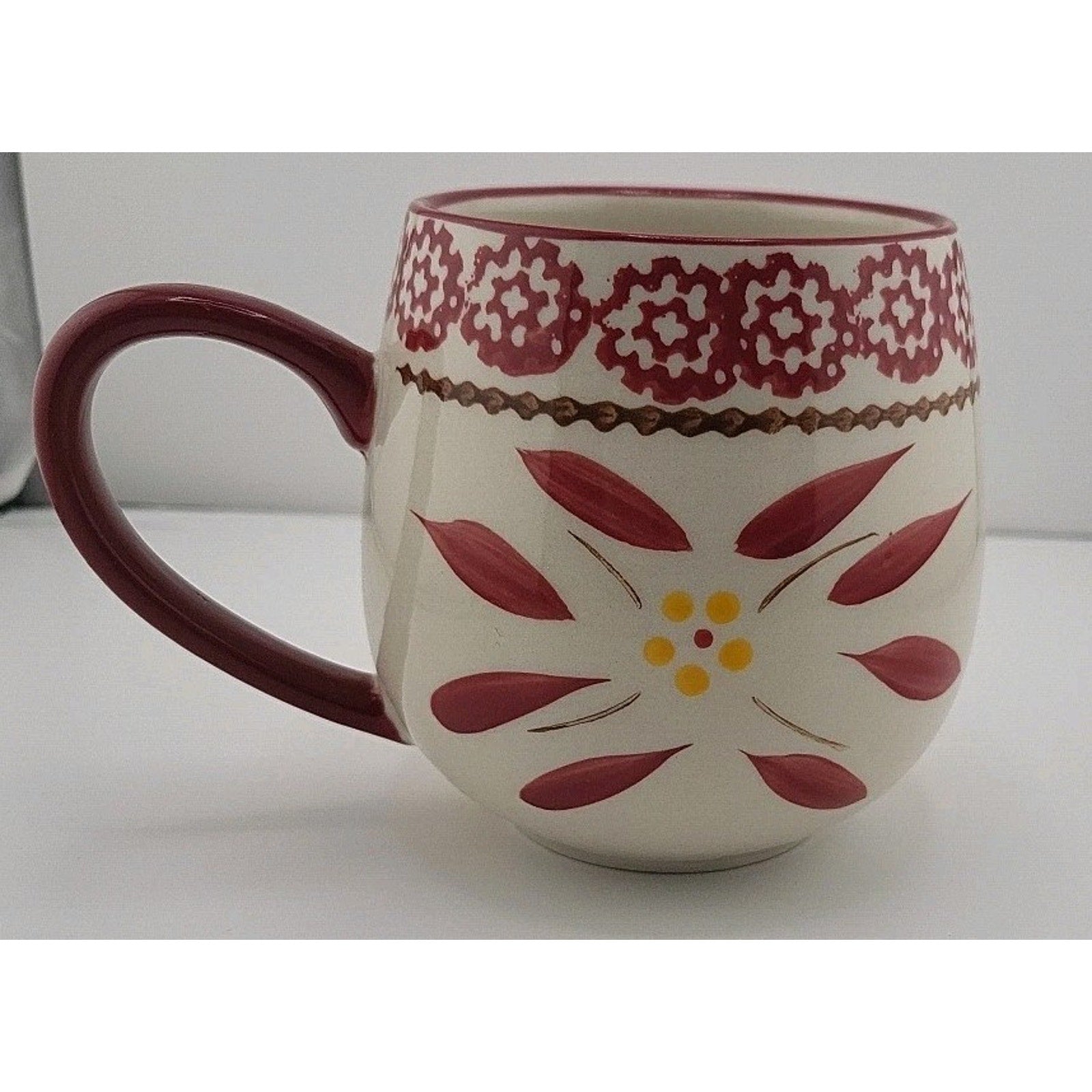 Temp-tations by Tara Old World Cranberry 14oz Mugs Set of 4