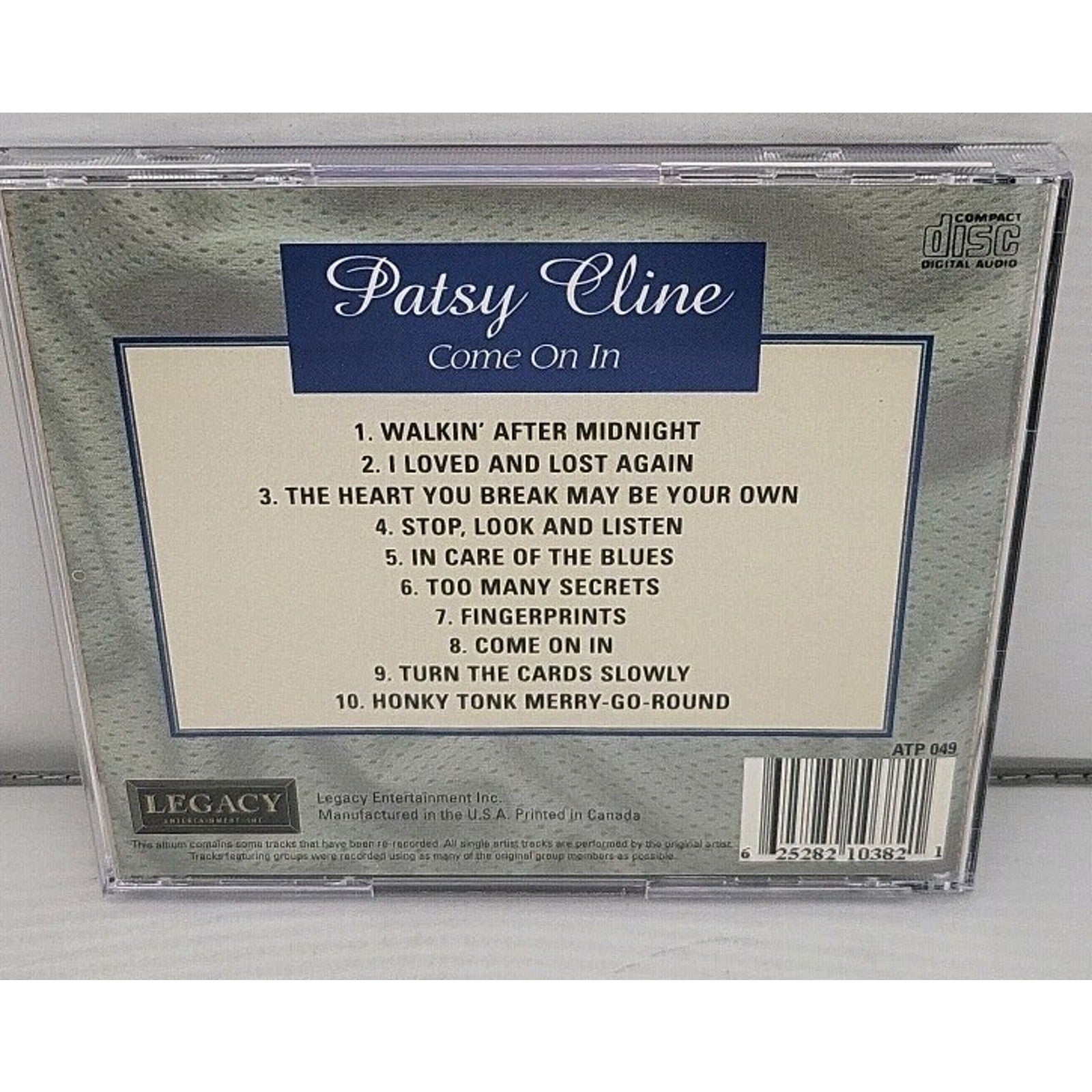 Come on in by Patsy Cline (CD, 2000)