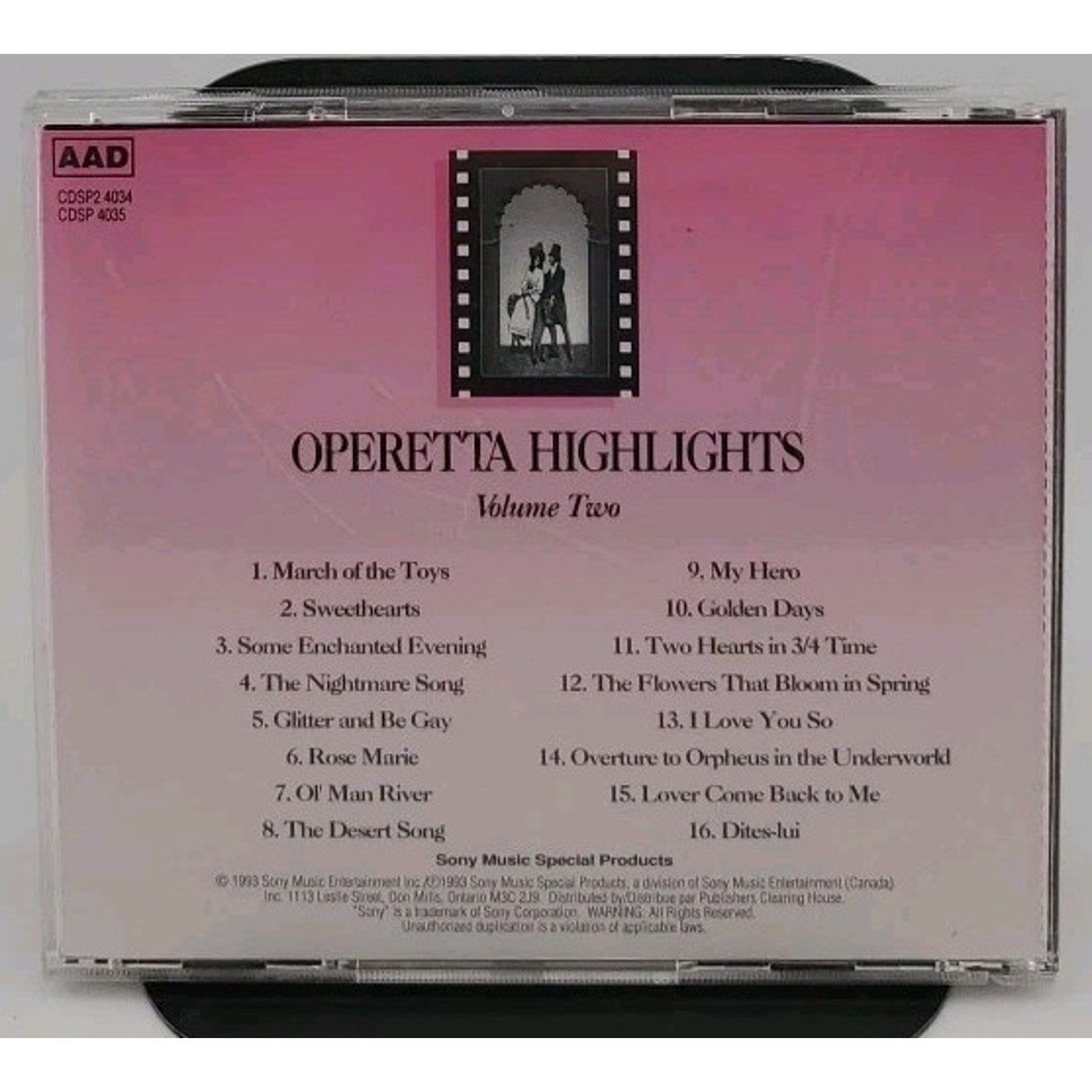 Operetta Highlights Volume Two 1993 Sony Music CD